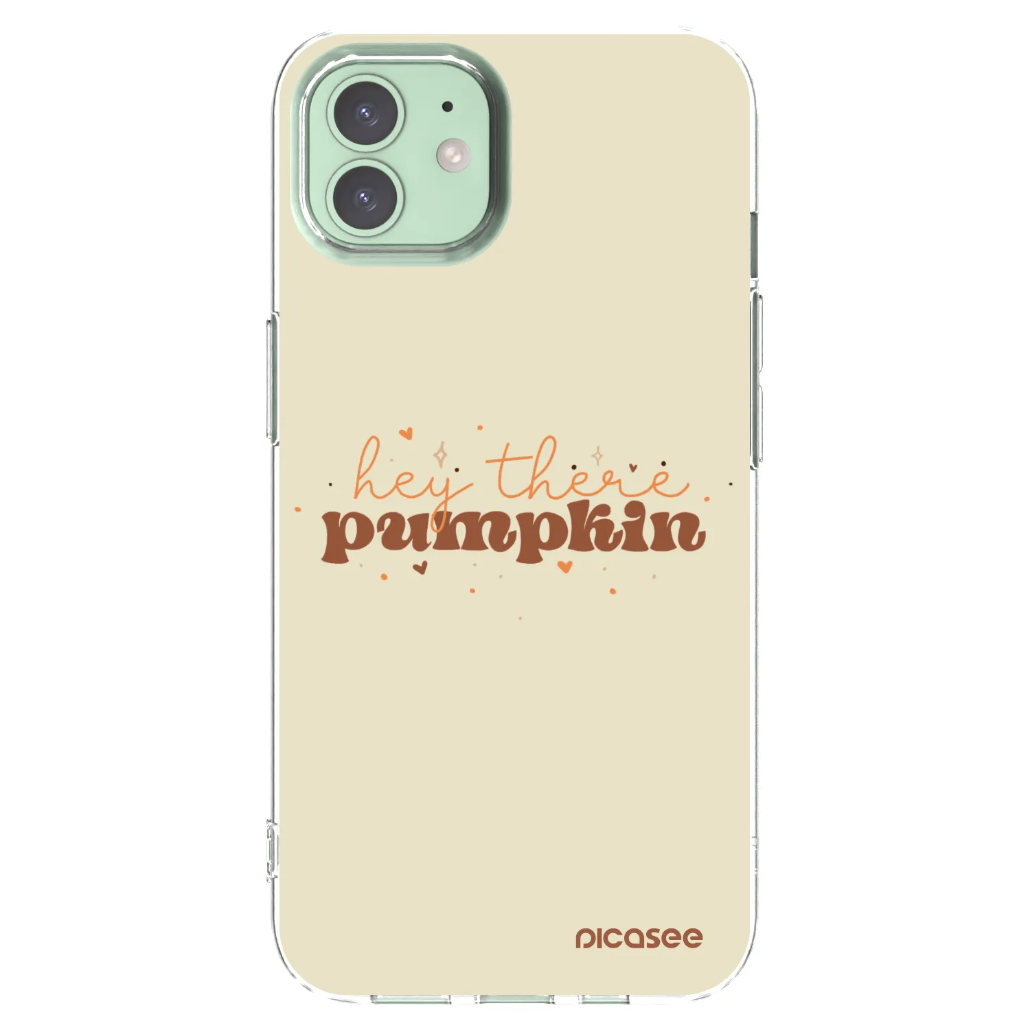 Picasee Apple iPhone 12 Pro Hülle - Transparentes Silikon - Hey there pumpkin