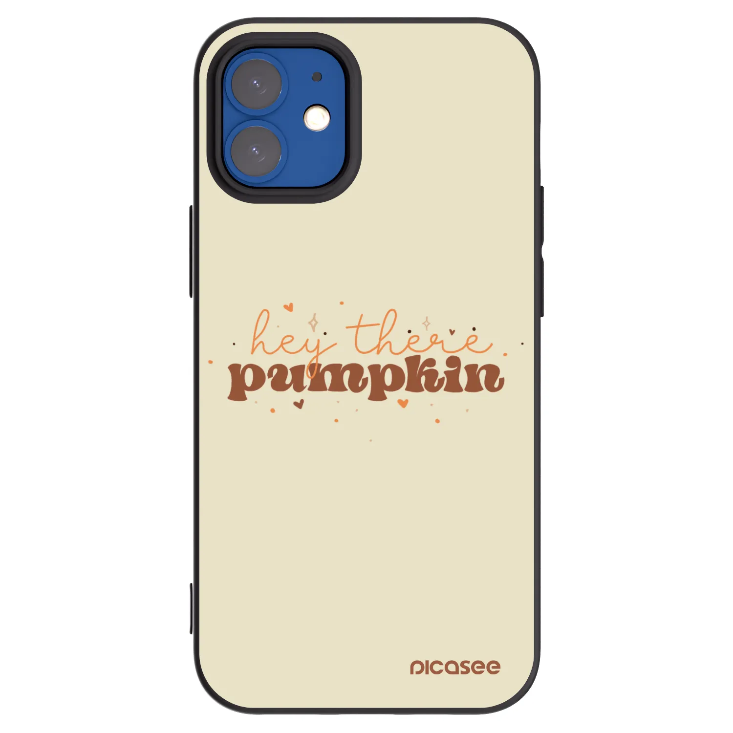 Picasee Apple iPhone 12 mini Hülle - Schwarzes Silikon - Hey there pumpkin