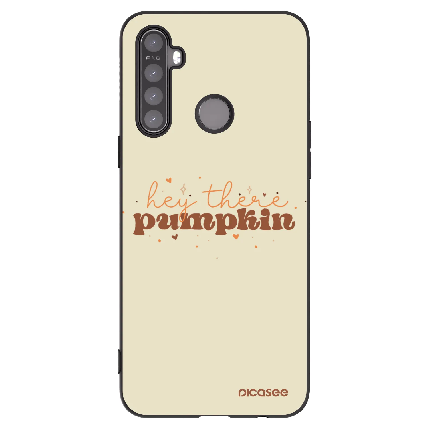 Picasee Realme 5 Hülle - Schwarzes Silikon - Hey there pumpkin
