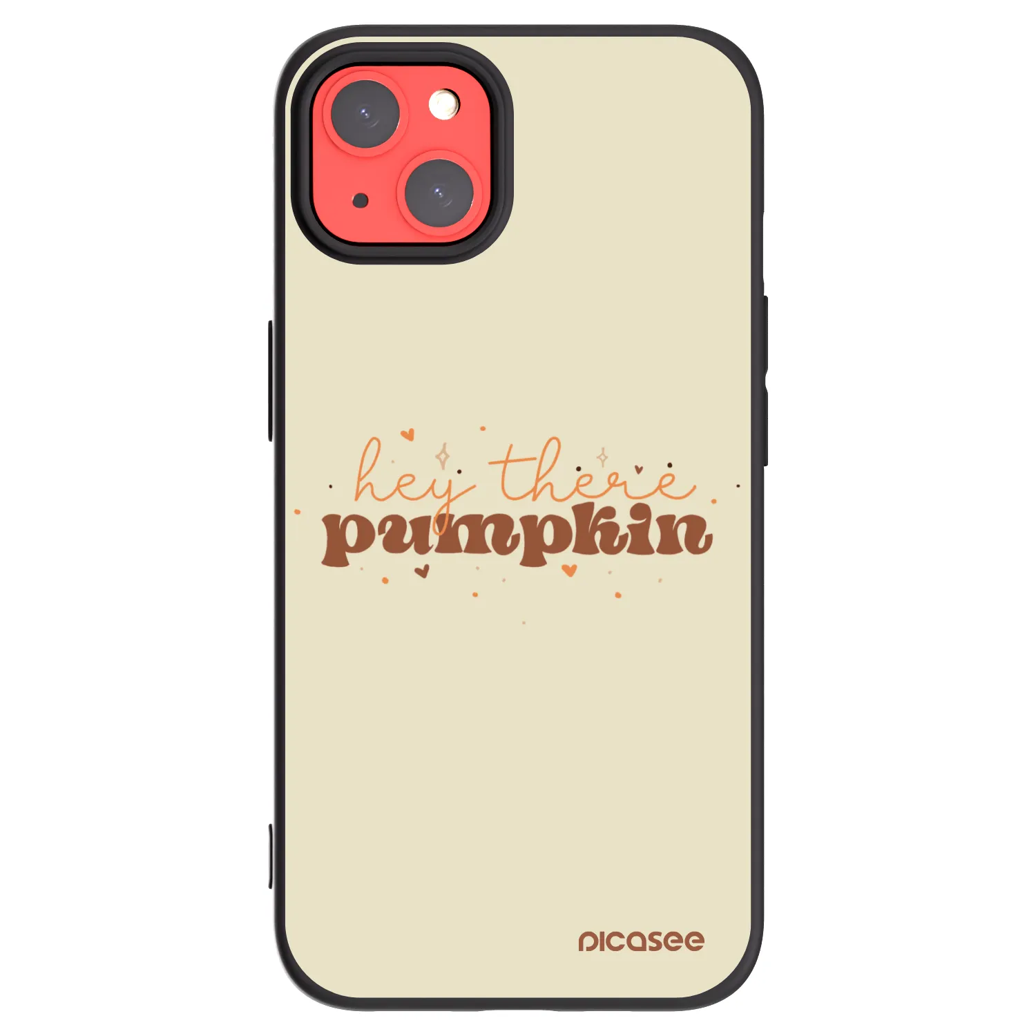 Picasee Apple iPhone 13 Hülle - Schwarzes Silikon - Hey there pumpkin