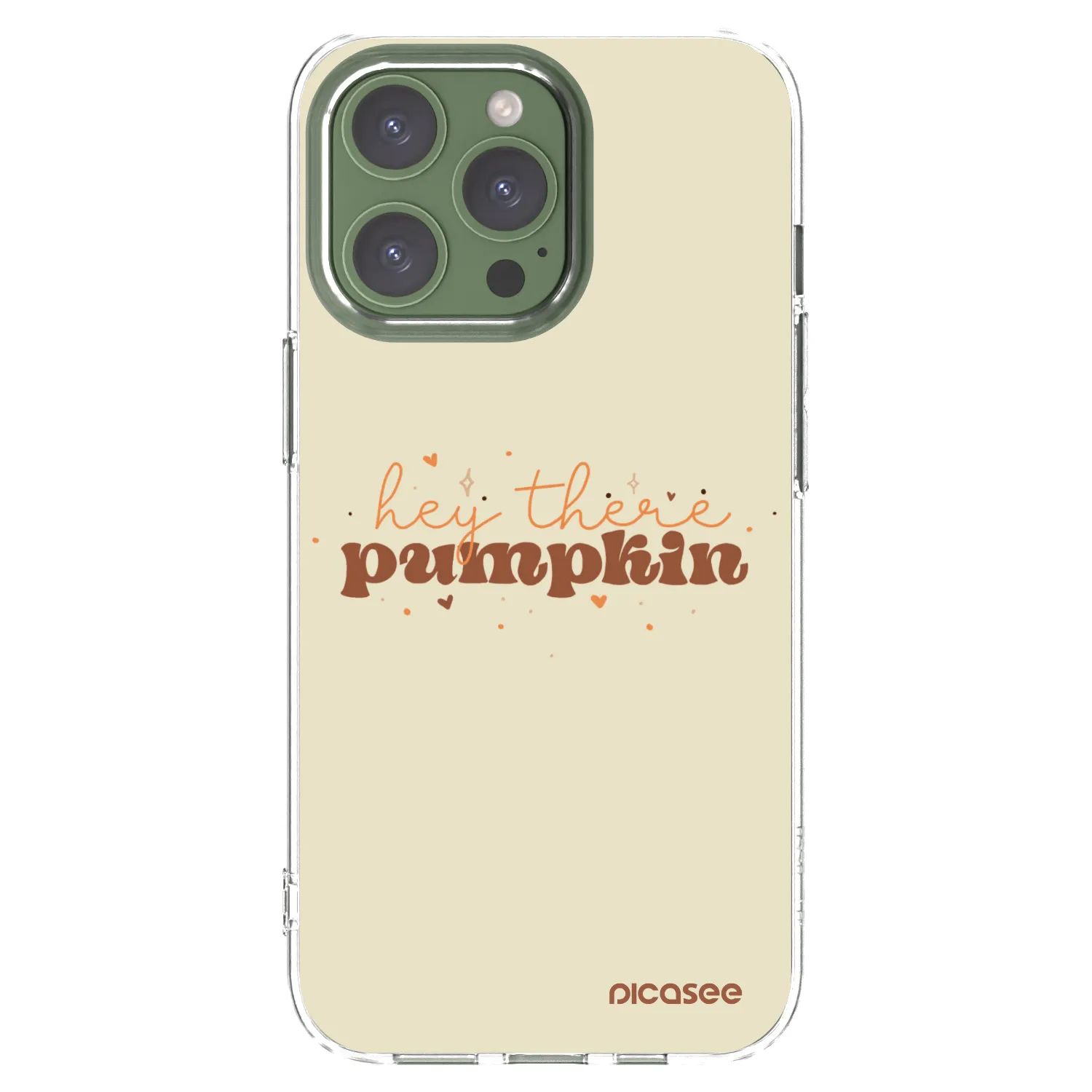 Picasee Apple iPhone 13 Pro Hülle - Transparentes Silikon - Hey there pumpkin