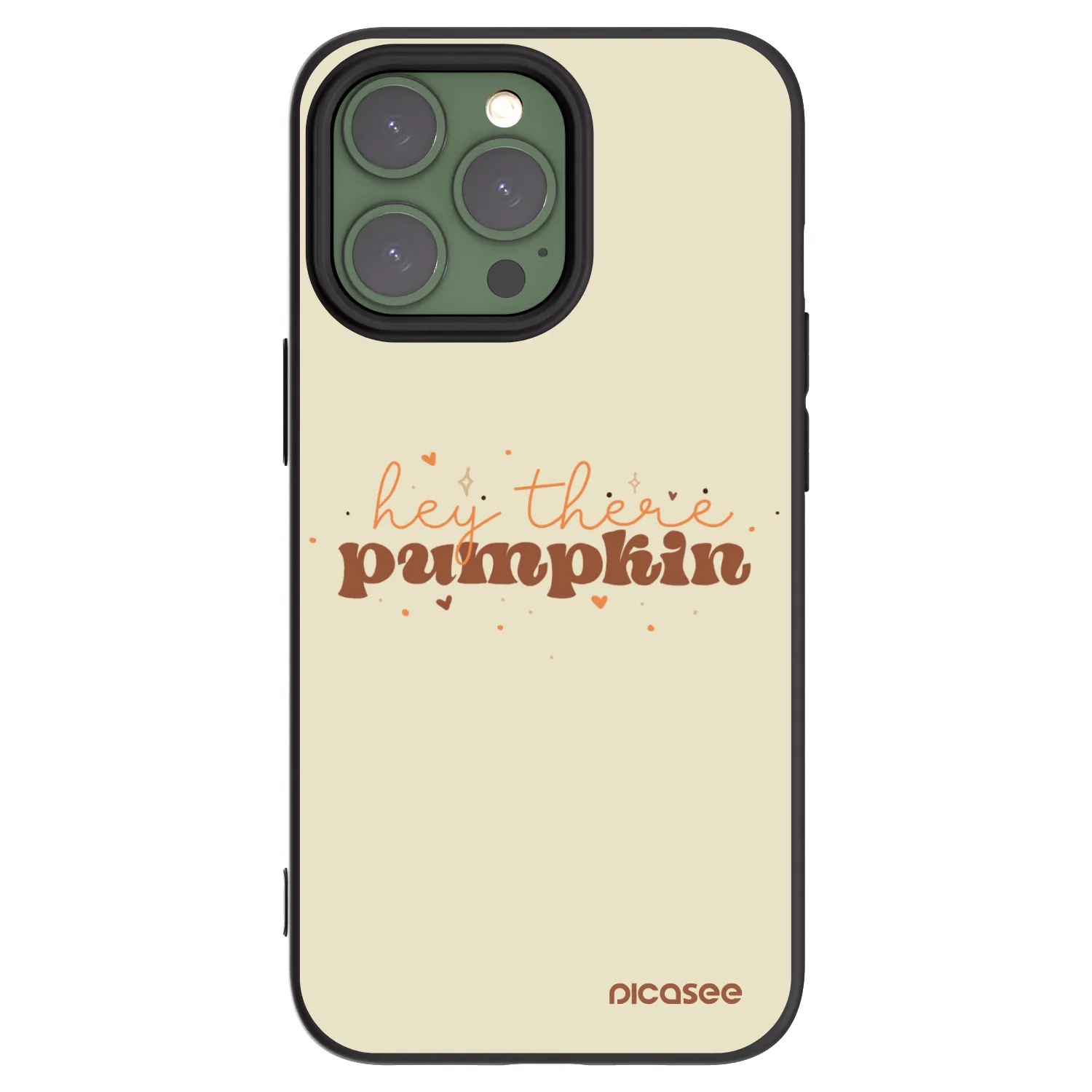 Picasee Apple iPhone 13 Pro Hülle - Schwarzes Silikon - Hey there pumpkin
