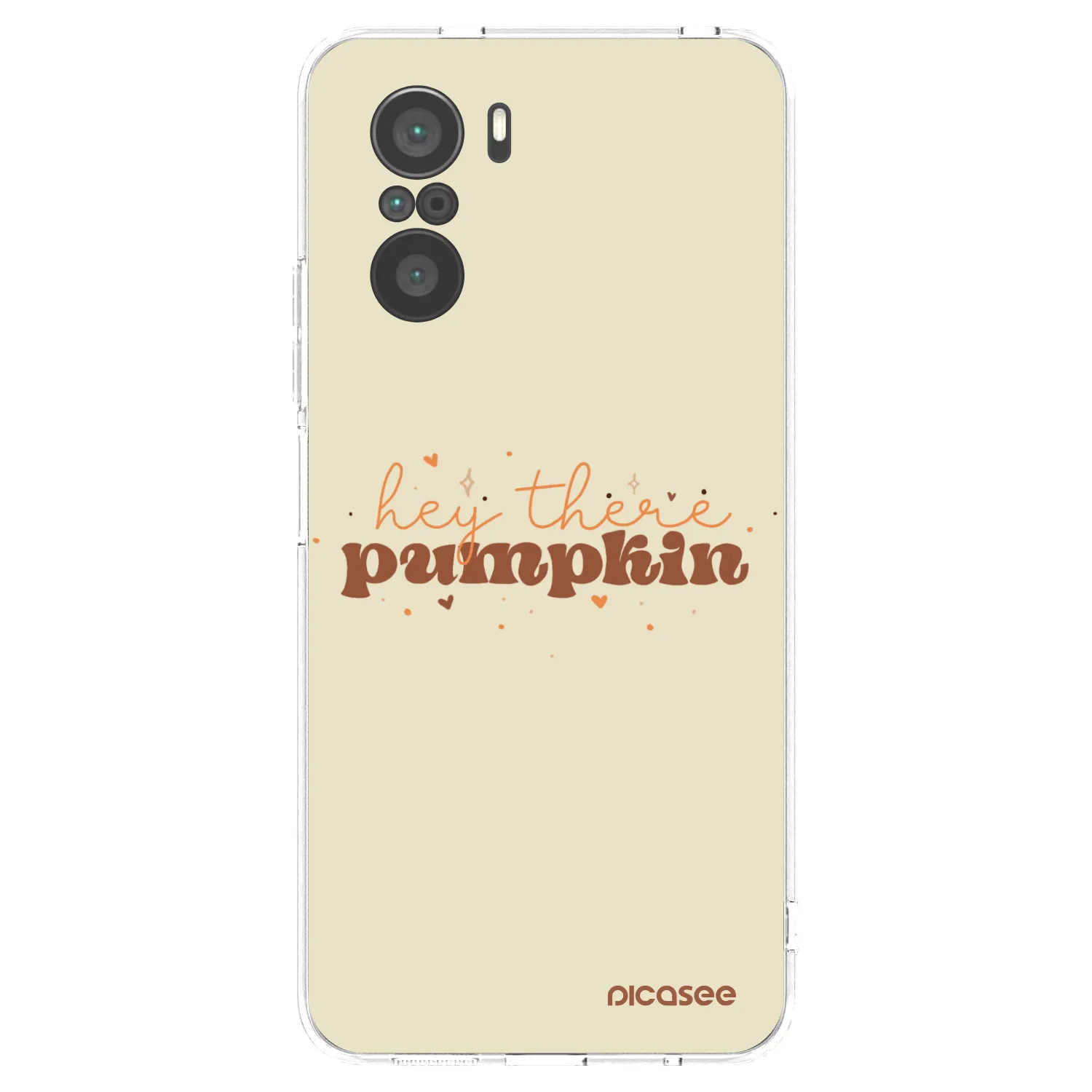 Picasee Xiaomi Poco F3 Hülle - Transparentes Silikon - Hey there pumpkin