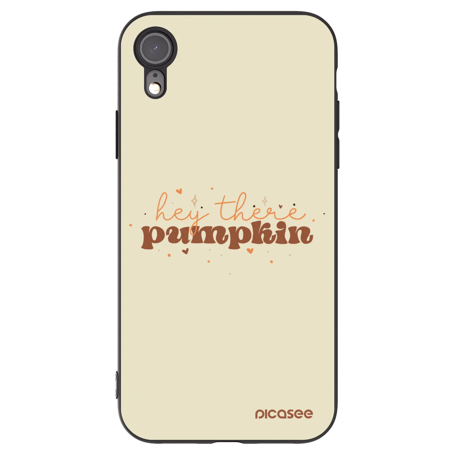 Picasee Apple iPhone XR Hülle - Schwarzes Silikon - Hey there pumpkin