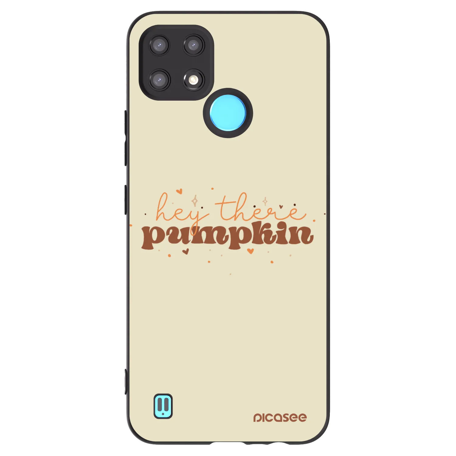 Picasee Realme C21 Hülle - Schwarzes Silikon - Hey there pumpkin