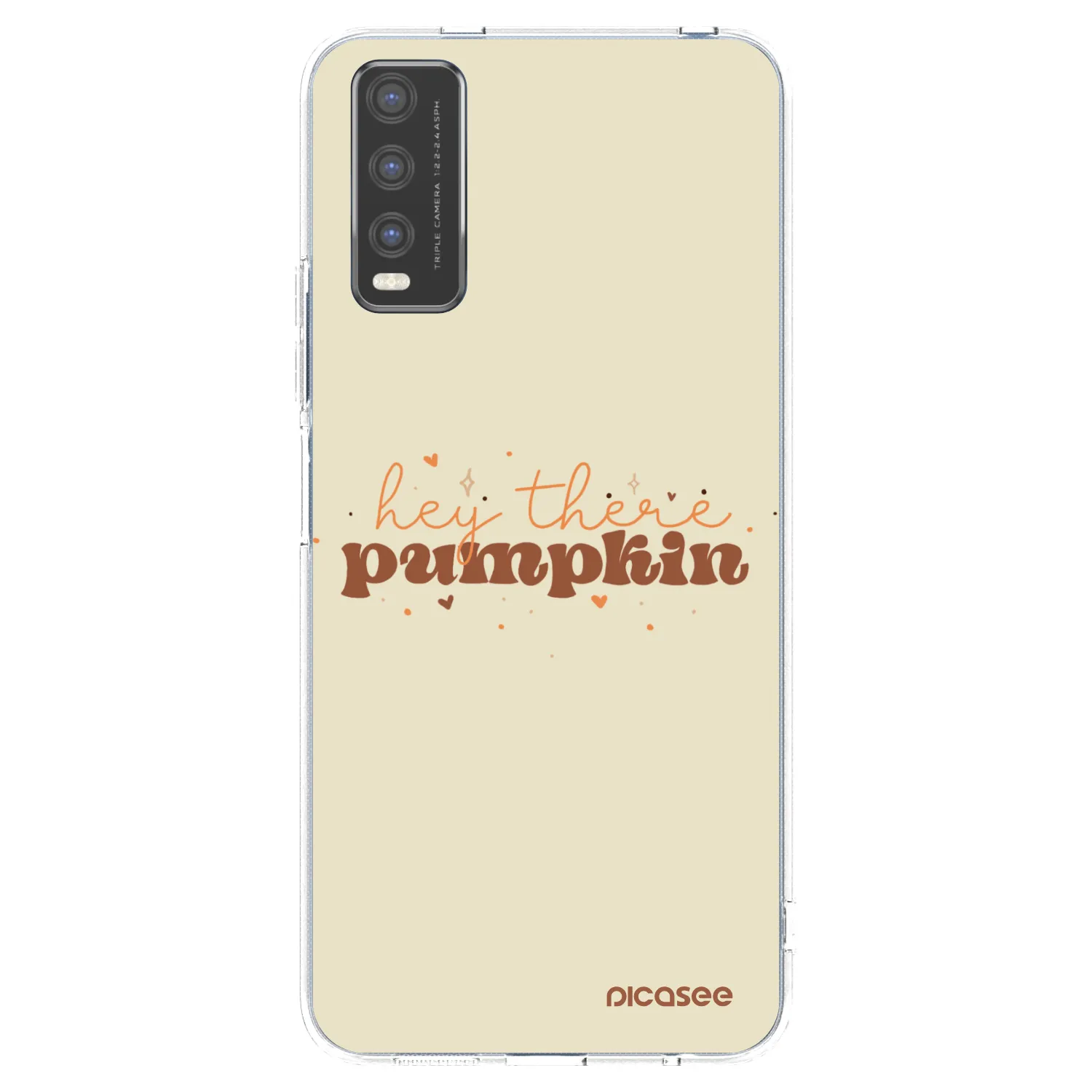 Picasee Vivo Y20s Hülle - Transparentes Silikon - Hey there pumpkin