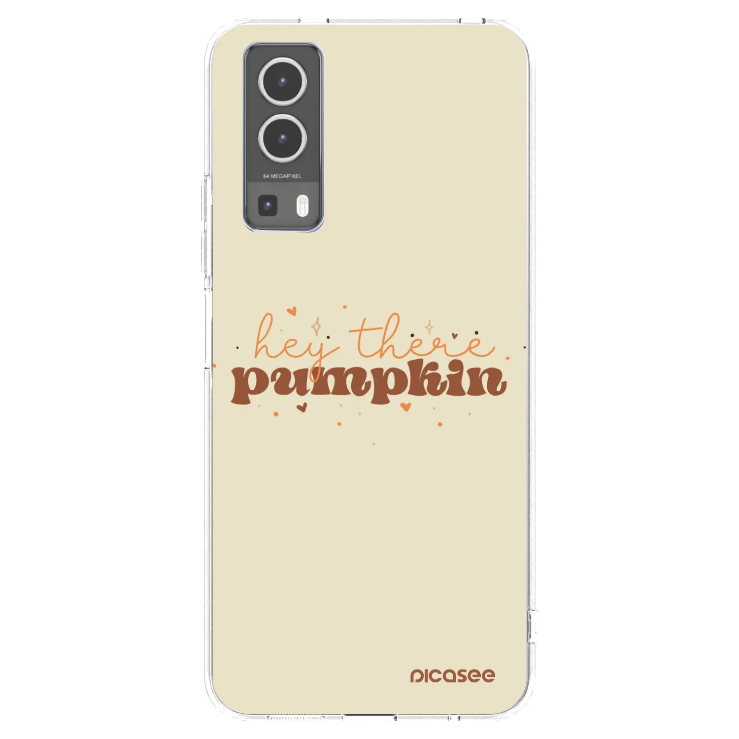 Picasee Vivo Y72 5G Hülle - Transparentes Silikon - Hey there pumpkin