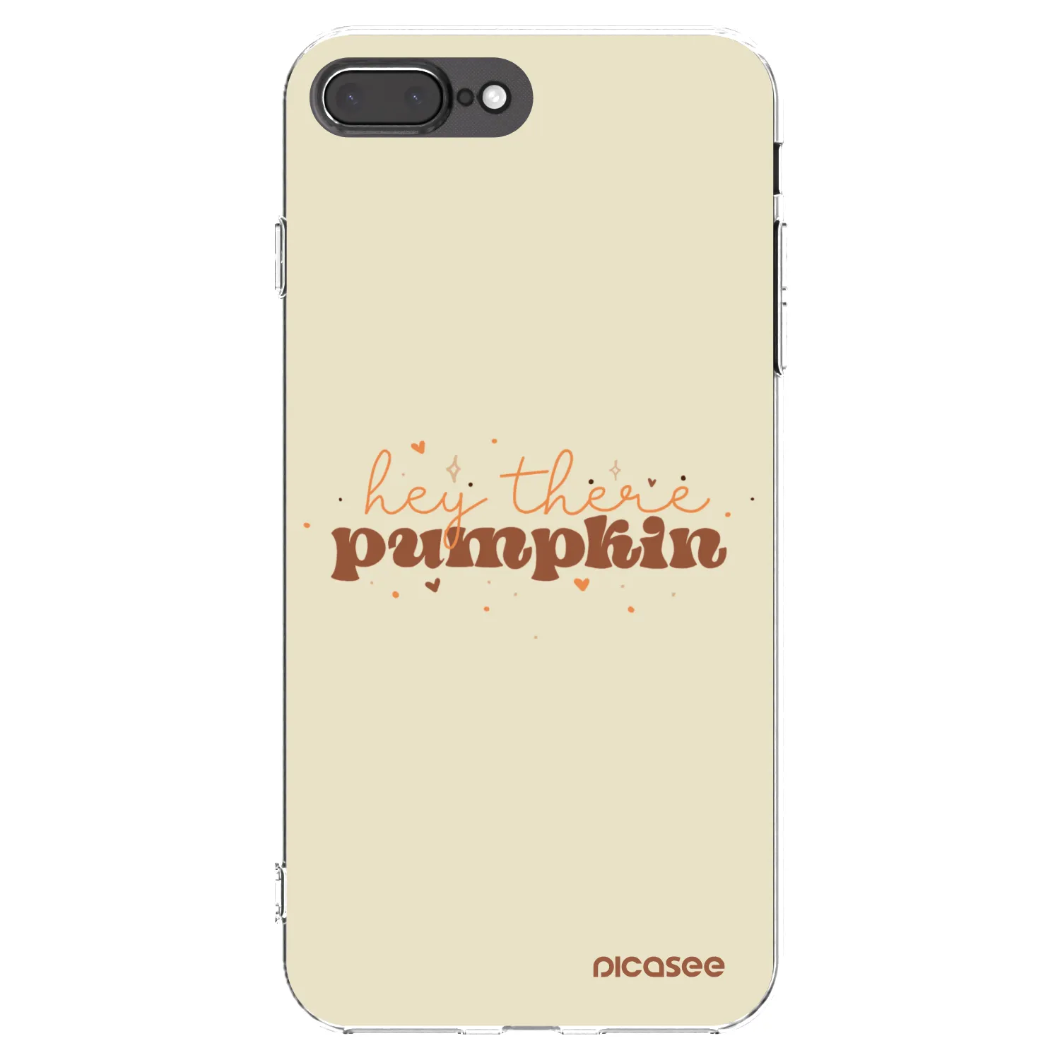 Picasee Apple iPhone 7 Plus Hülle - Transparentes Silikon - Hey there pumpkin