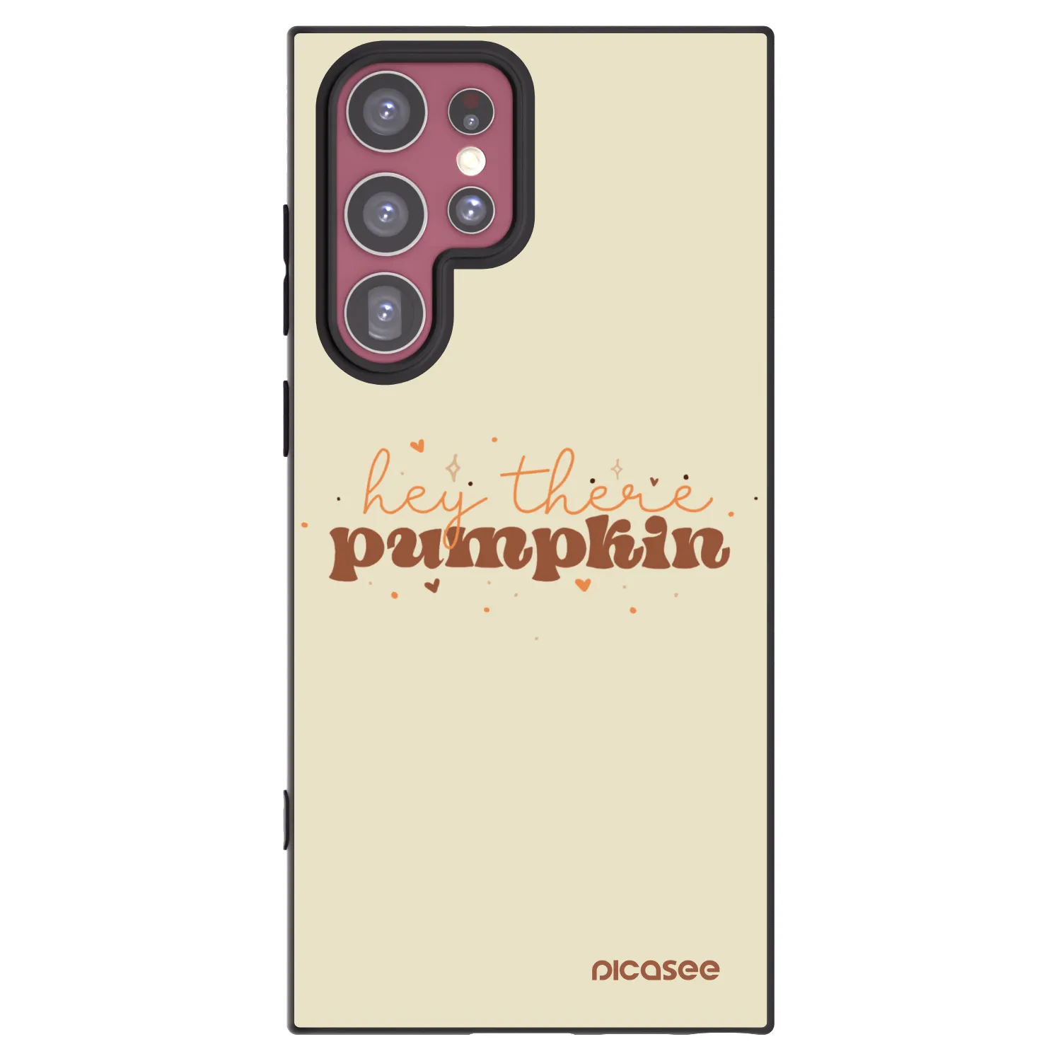 Picasee Samsung Galaxy S22 Ultra 5G Hülle - Schwarzes Silikon - Hey there pumpkin