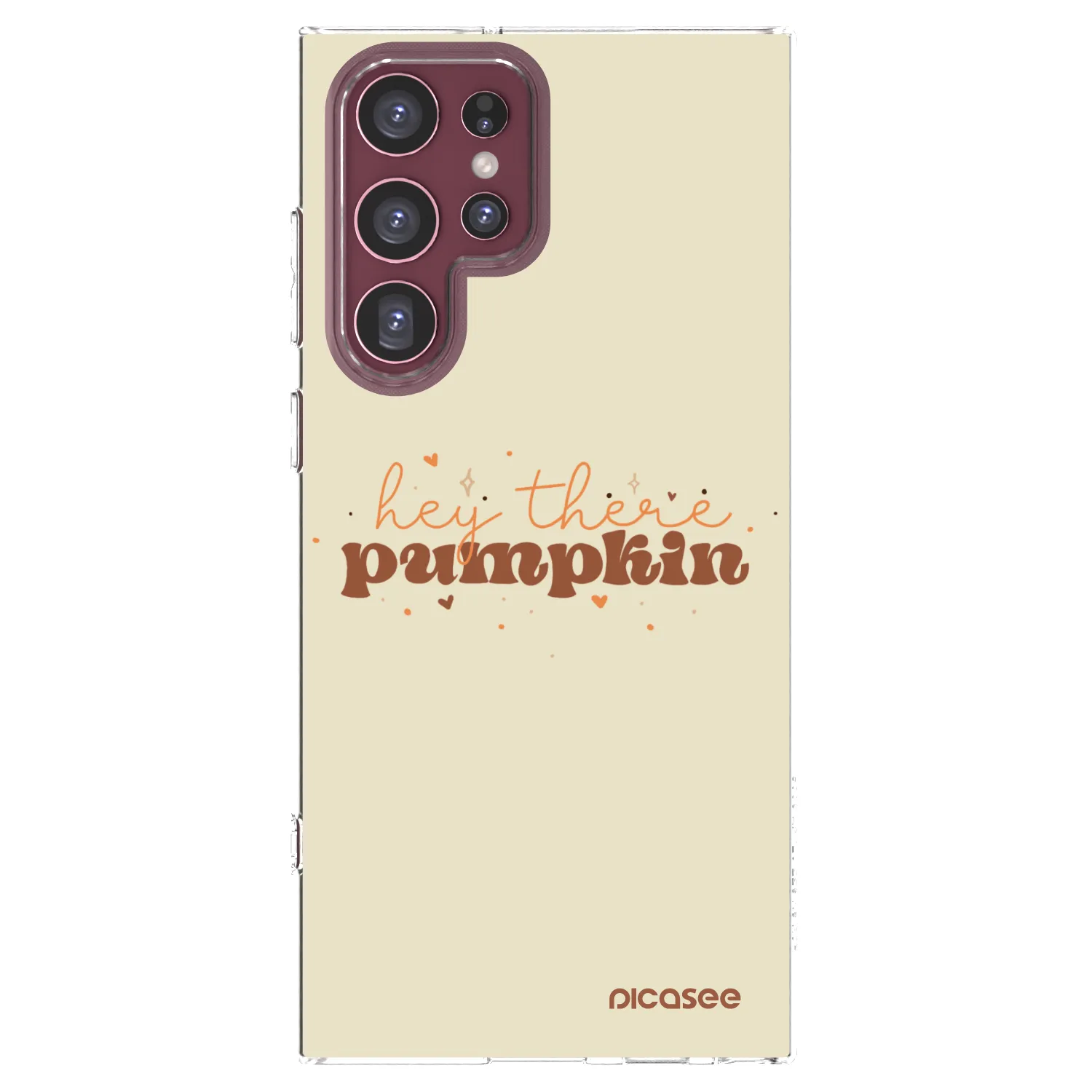 Picasee Samsung Galaxy S22 Ultra 5G Hülle - Transparentes Silikon - Hey there pumpkin