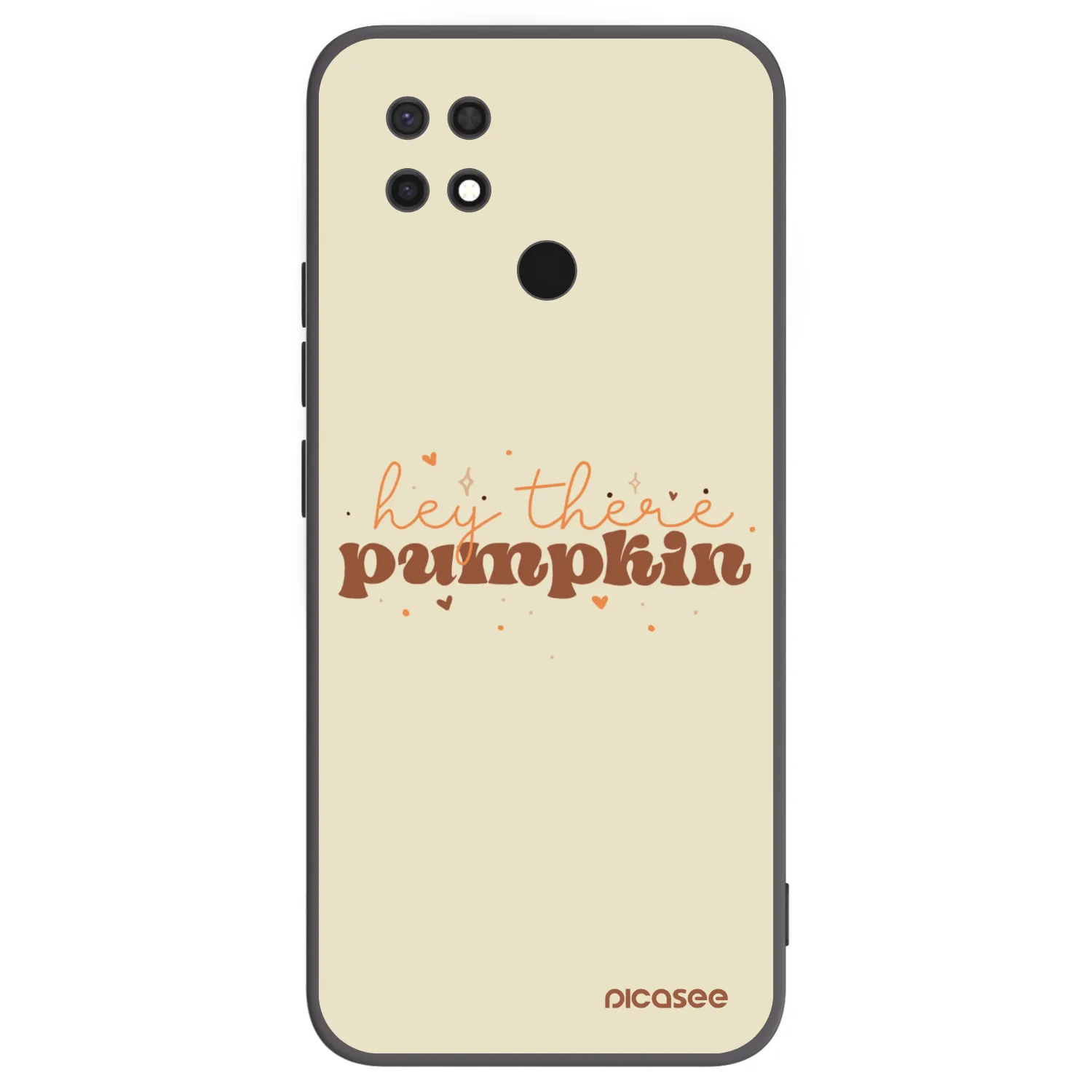 Picasee Xiaomi Redmi 10C Hülle - Schwarzes Silikon - Hey there pumpkin