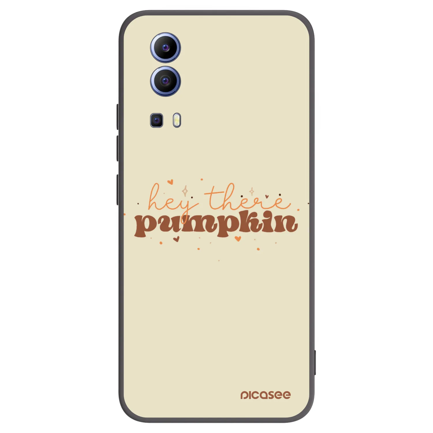Picasee Vivo Y52 5G Hülle - Schwarzes Silikon - Hey there pumpkin