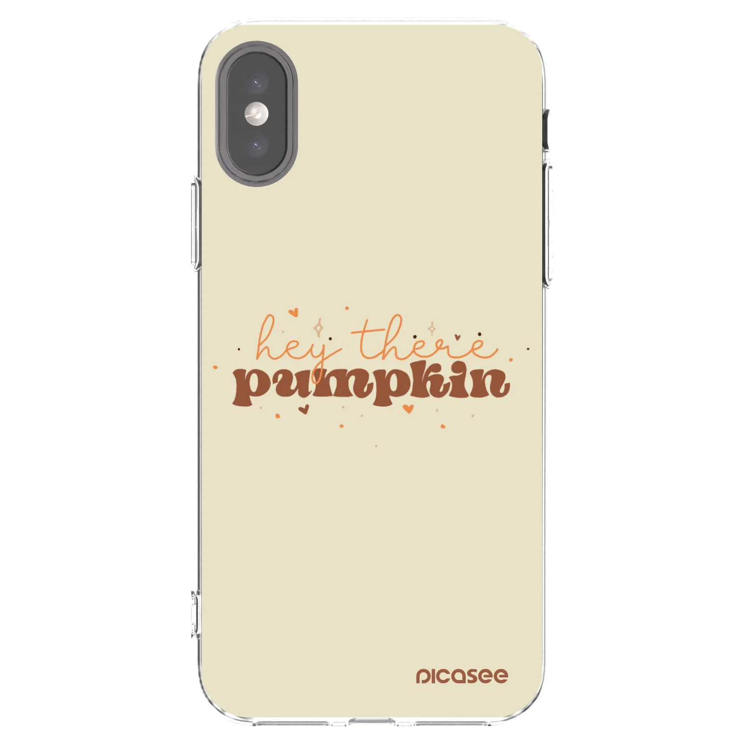 Picasee Apple iPhone X/XS Hülle - Transparentes Silikon - Hey there pumpkin