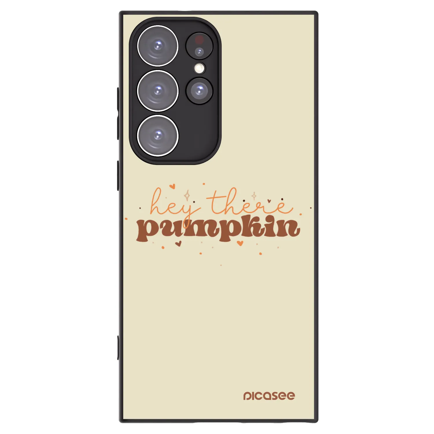 Picasee Samsung Galaxy S23 Ultra 5G Hülle - Schwarzes Silikon - Hey there pumpkin