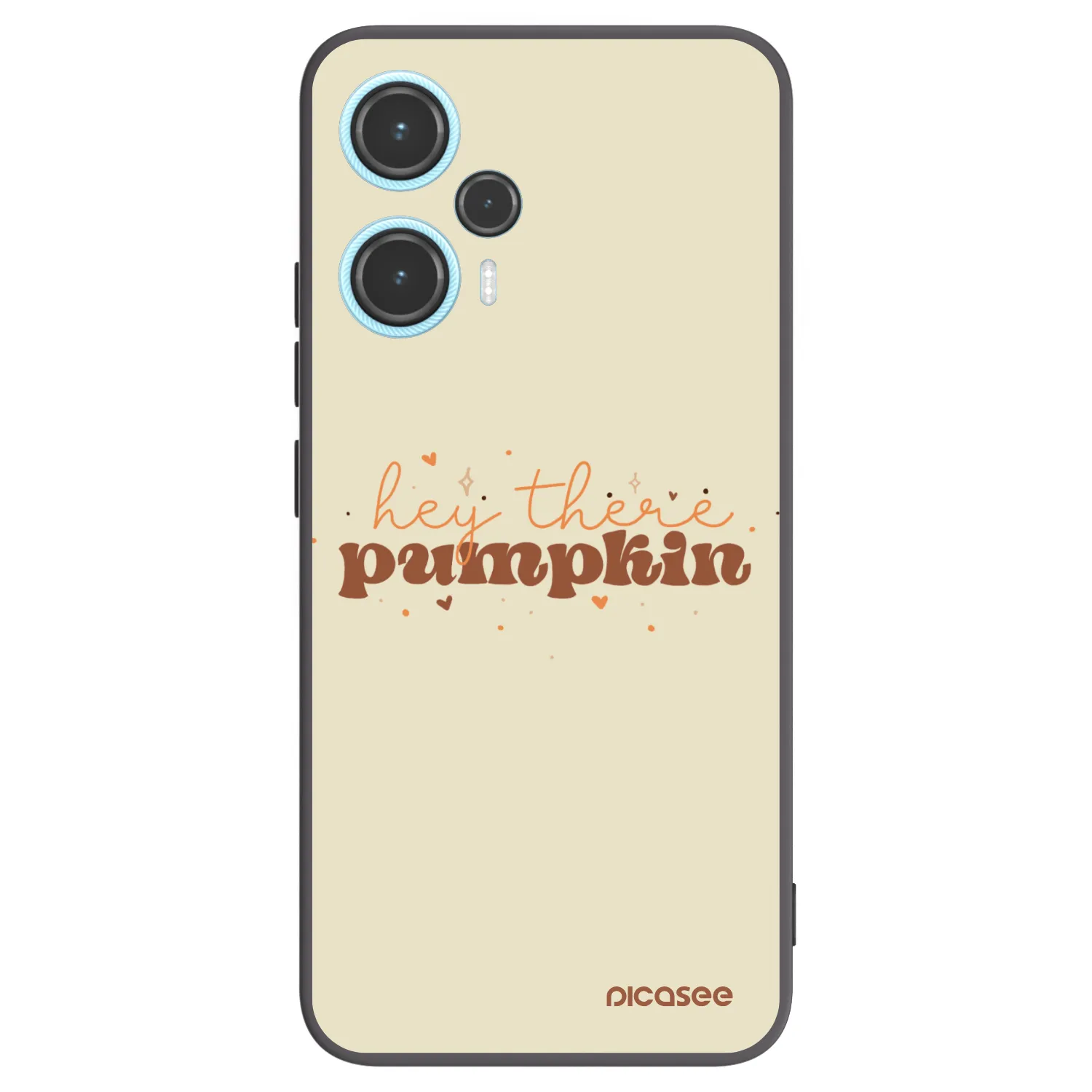 Picasee Xiaomi Poco F5 Hülle - Schwarzes Silikon - Hey there pumpkin