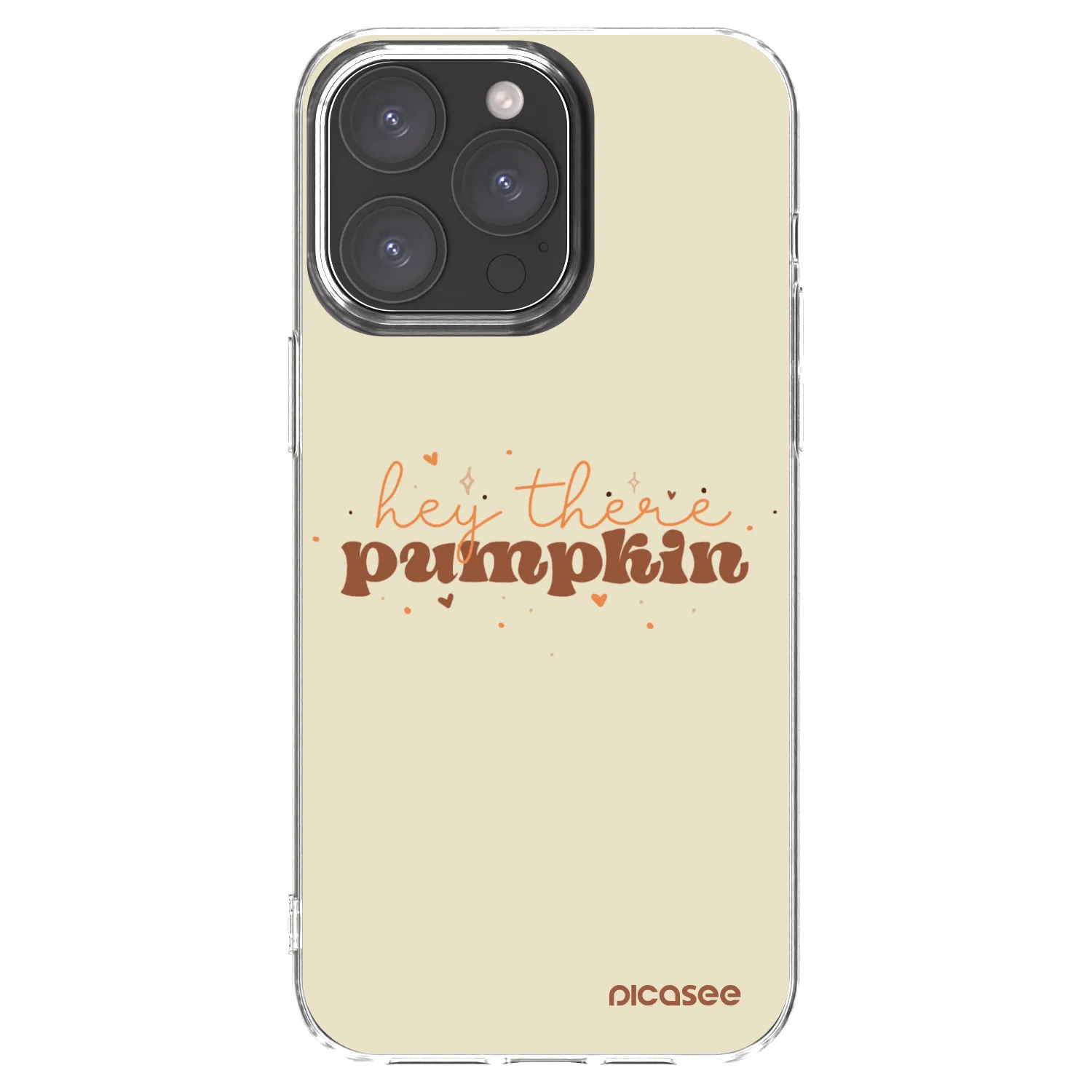 Picasee Apple iPhone 15 Pro Max Hülle - Transparentes Silikon - Hey there pumpkin