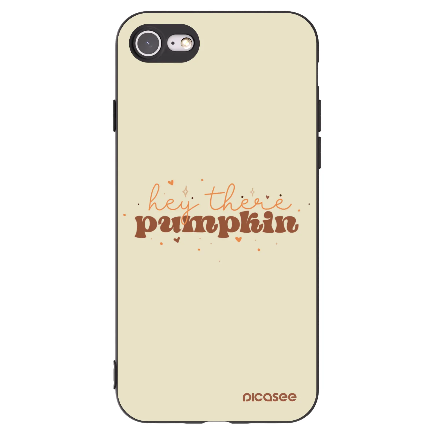 Picasee Apple iPhone 7 Hülle - Schwarzes Silikon - Hey there pumpkin
