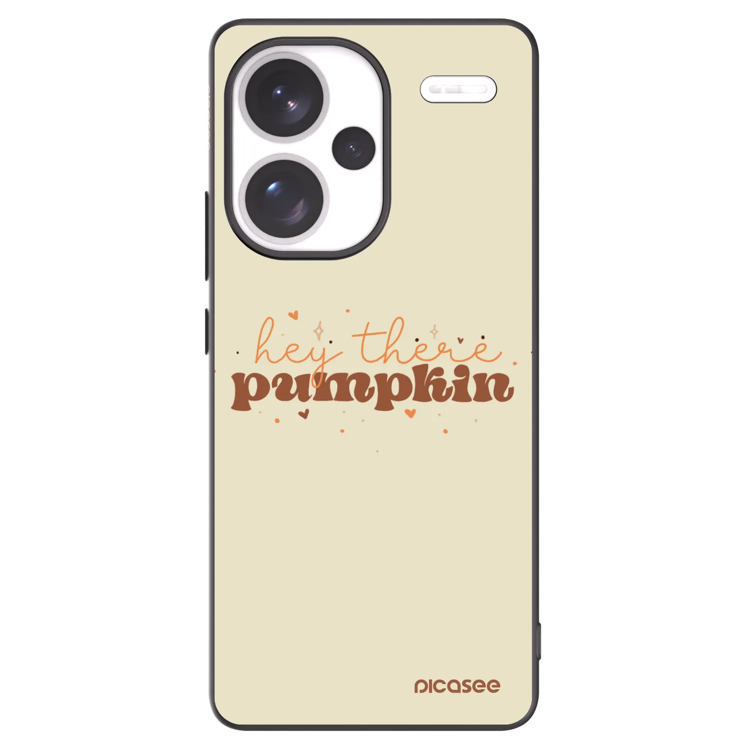 Picasee Xiaomi Redmi Note 13 Pro+ 5G Hülle - Schwarzes Silikon - Hey there pumpkin
