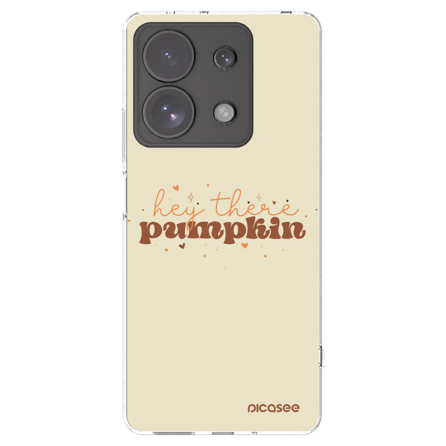 Picasee Xiaomi Redmi Note 13 Pro 4G Hülle - Transparentes Silikon - Hey there pumpkin