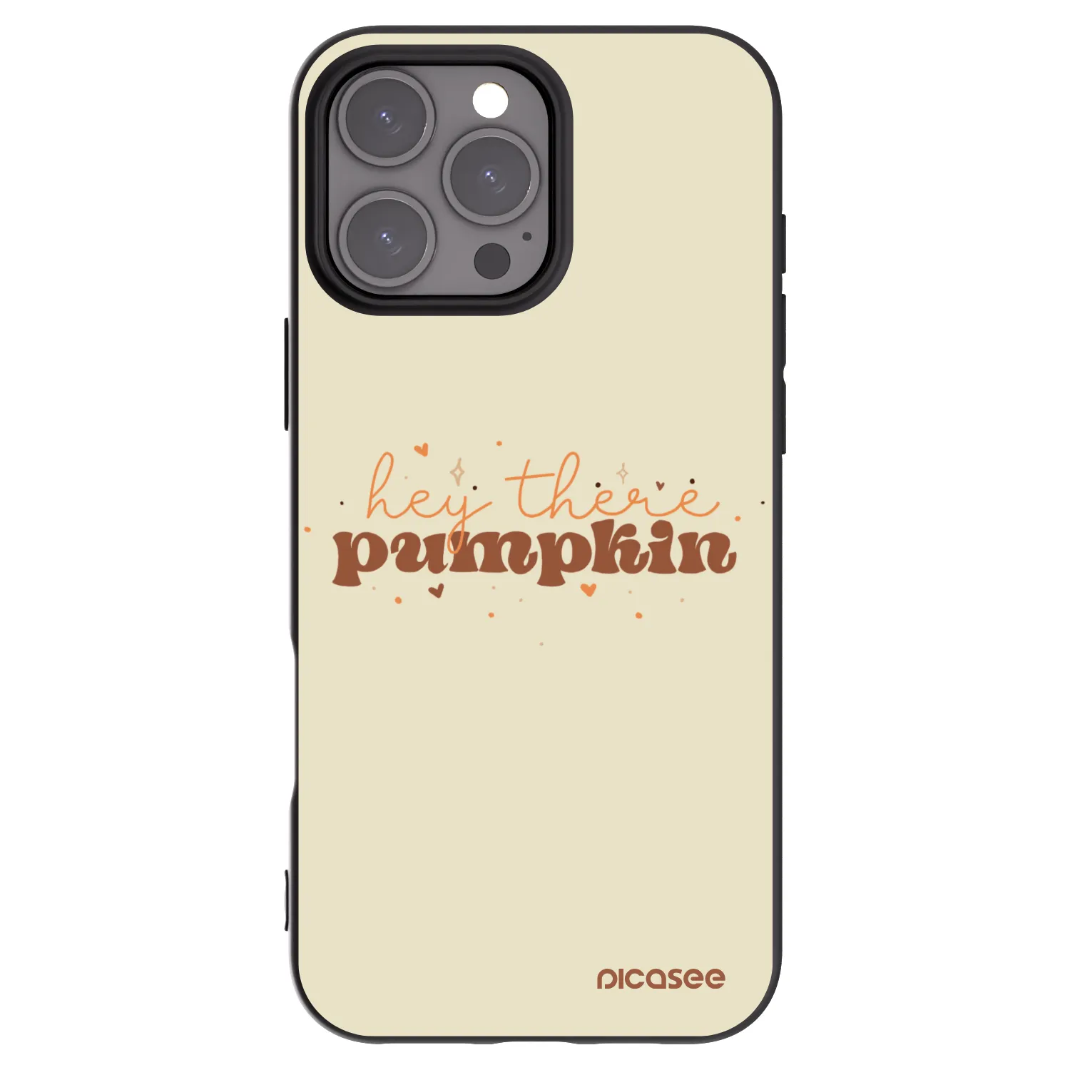 Picasee Apple iPhone 16 Pro Max Hülle - Schwarzes Silikon - Hey there pumpkin
