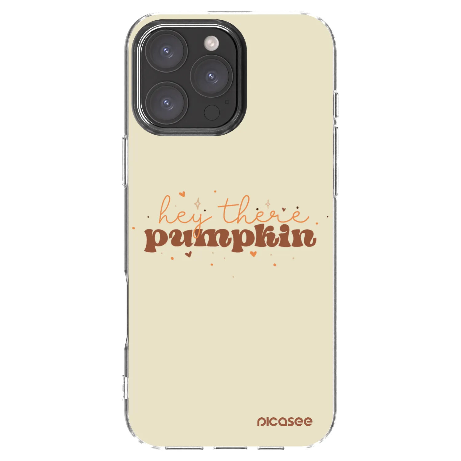Picasee Apple iPhone 16 Pro Max Hülle - Transparentes Silikon - Hey there pumpkin