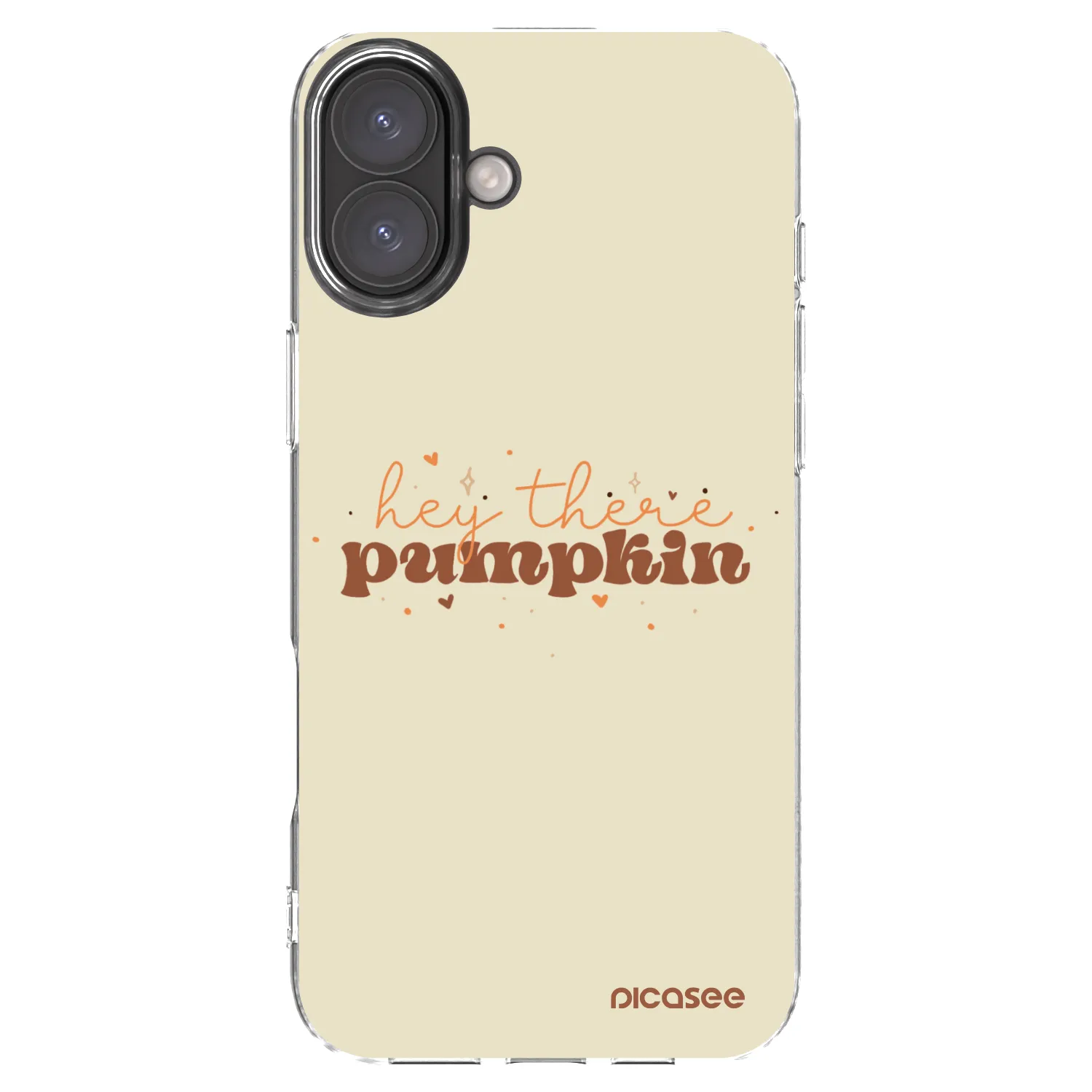 Picasee Apple iPhone 16 Plus Hülle - Transparentes Silikon - Hey there pumpkin