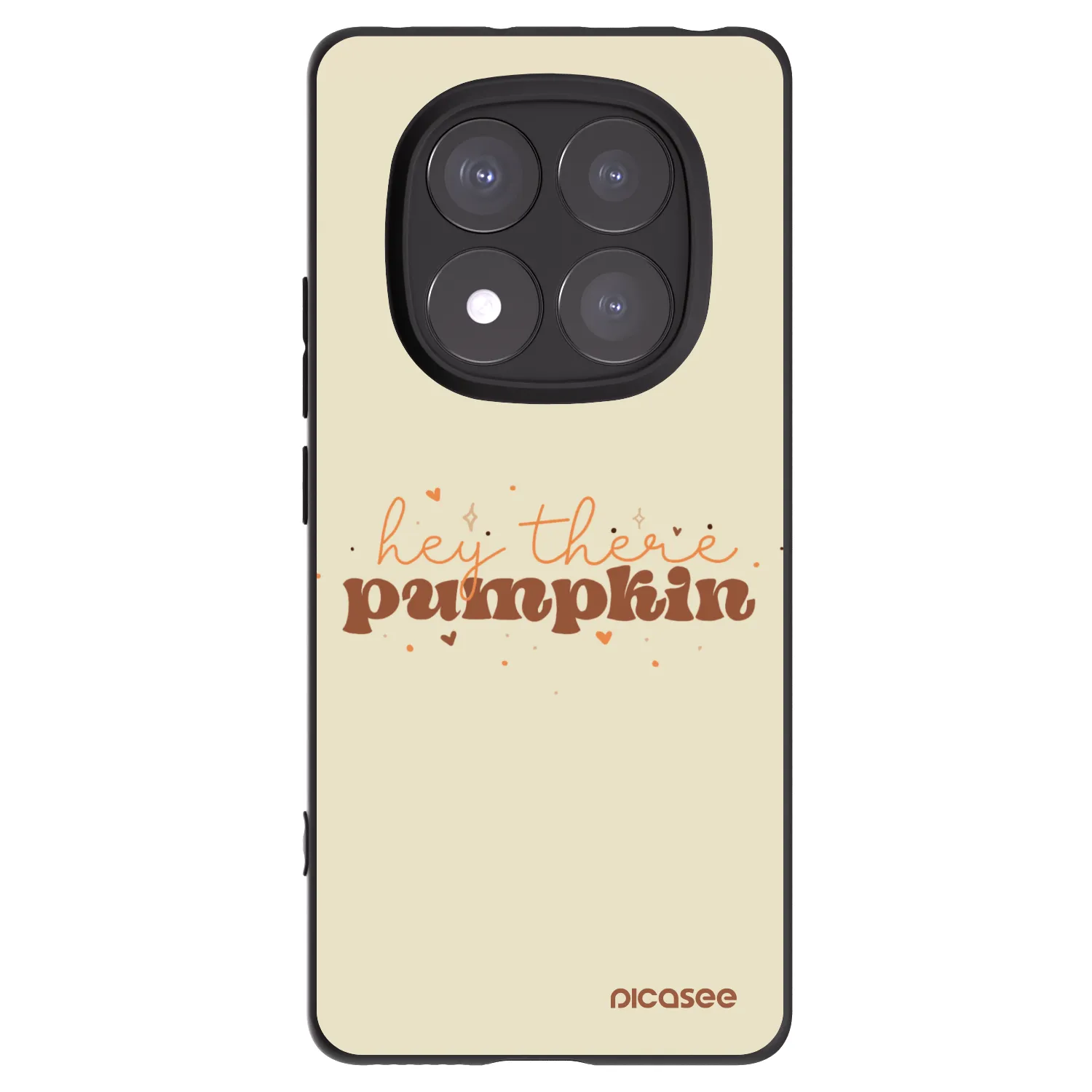 Picasee Xiaomi Redmi Note 14 Pro+ 5G Hülle - Schwarzes Silikon - Hey there pumpkin