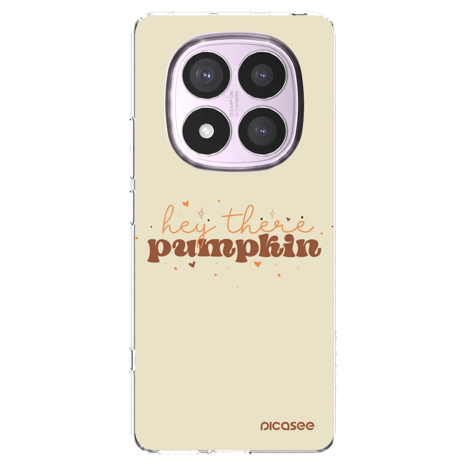 Picasee Xiaomi Redmi Note 14 Pro 5G Hülle - Transparentes Silikon - Hey there pumpkin