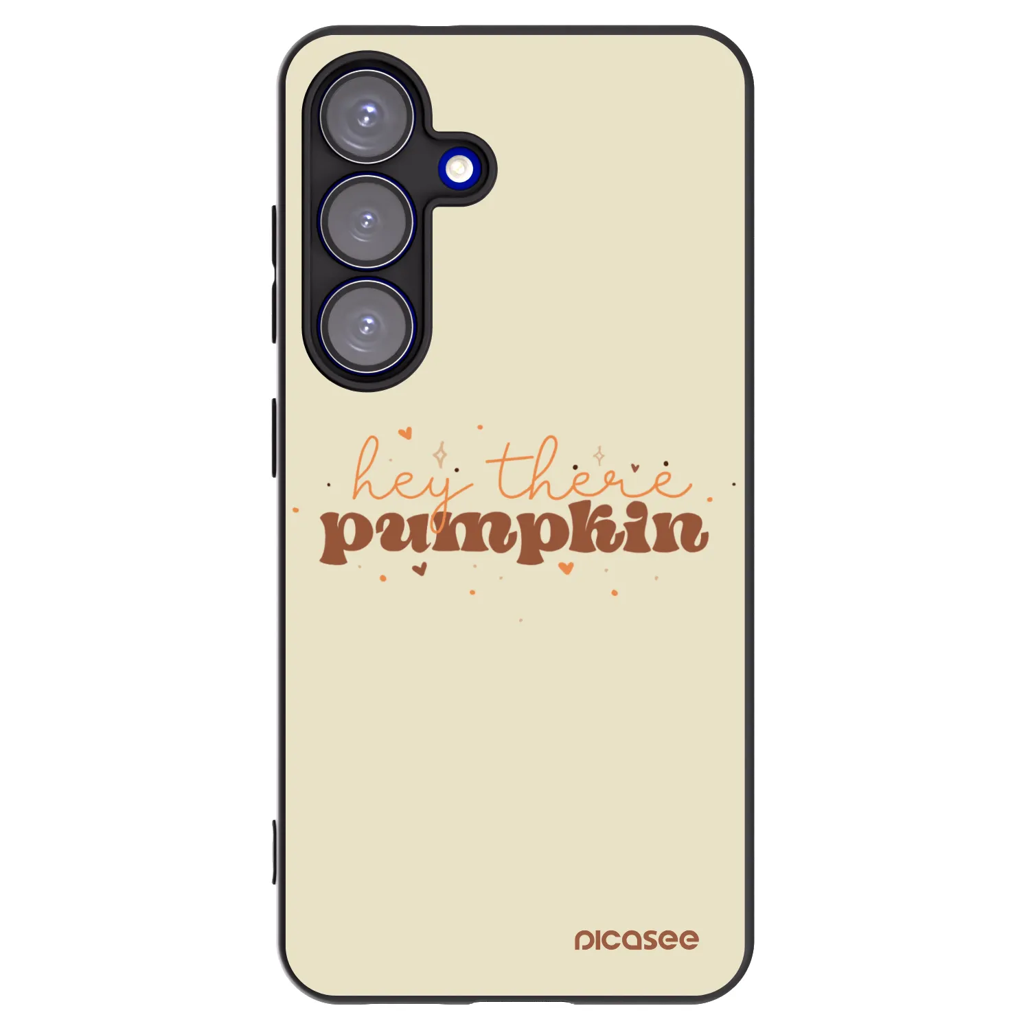 Picasee Samsung Galaxy S25 5G Hülle - Schwarzes Silikon - Hey there pumpkin