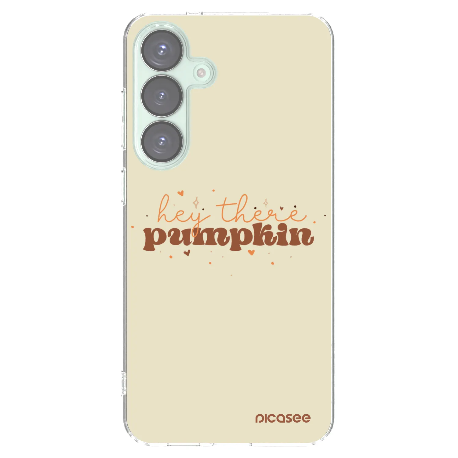 Picasee Samsung Galaxy S25+ 5G Hülle - Transparentes Silikon - Hey there pumpkin