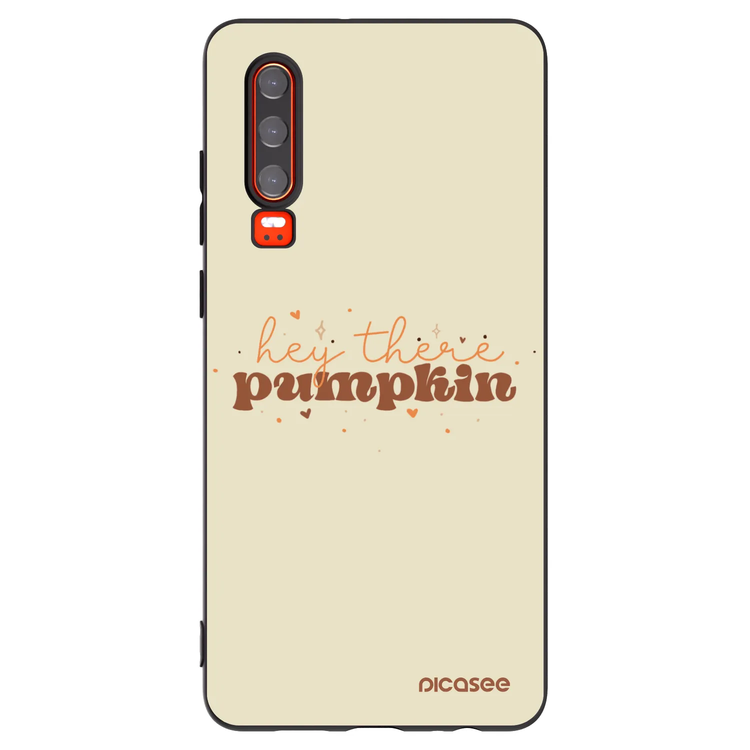 Picasee Huawei P30 Hülle - Schwarzes Silikon - Hey there pumpkin