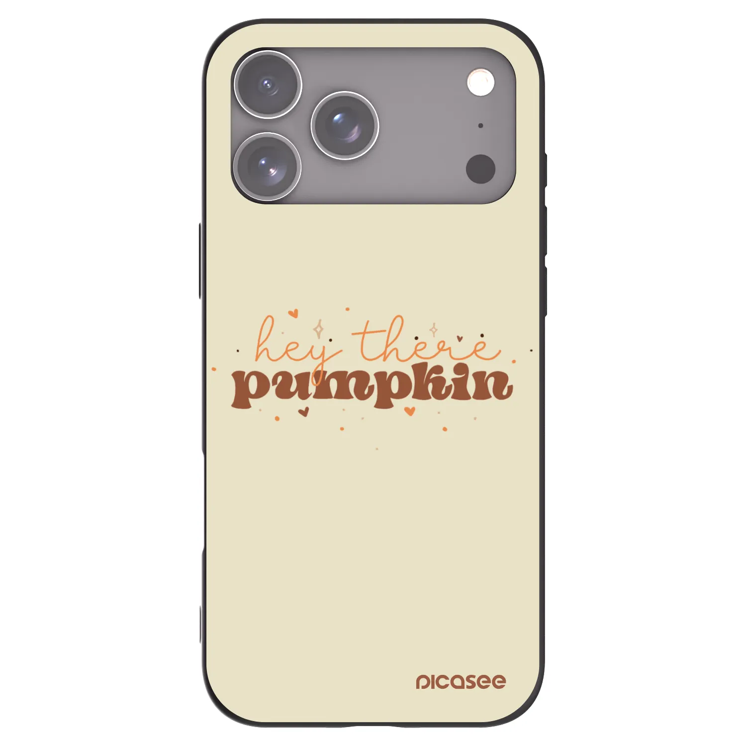 Picasee Apple iPhone 17 Pro Max Hülle - Schwarzes Silikon - Hey there pumpkin