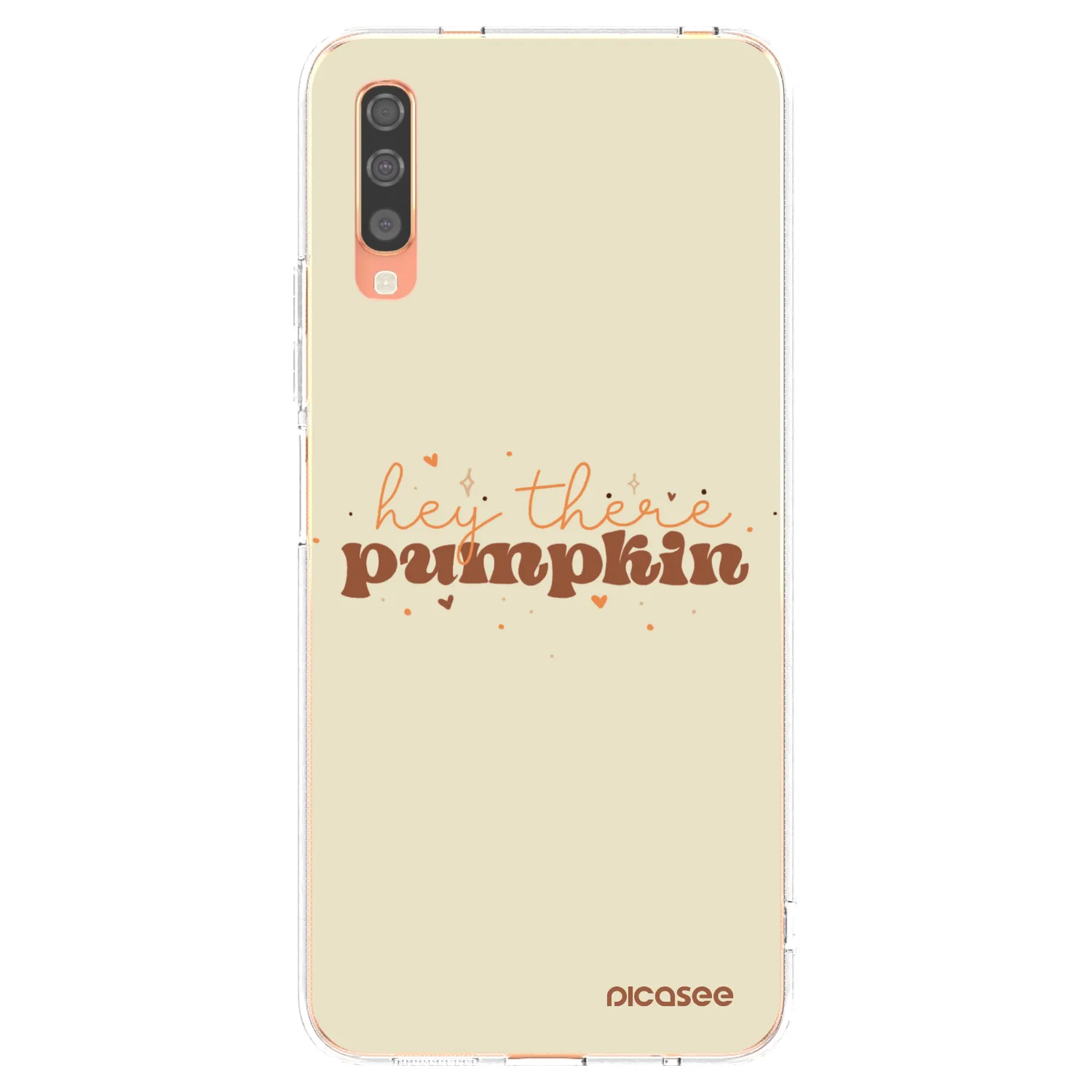 Picasee Samsung Galaxy A70 A705F Hülle - Transparentes Silikon - Hey there pumpkin