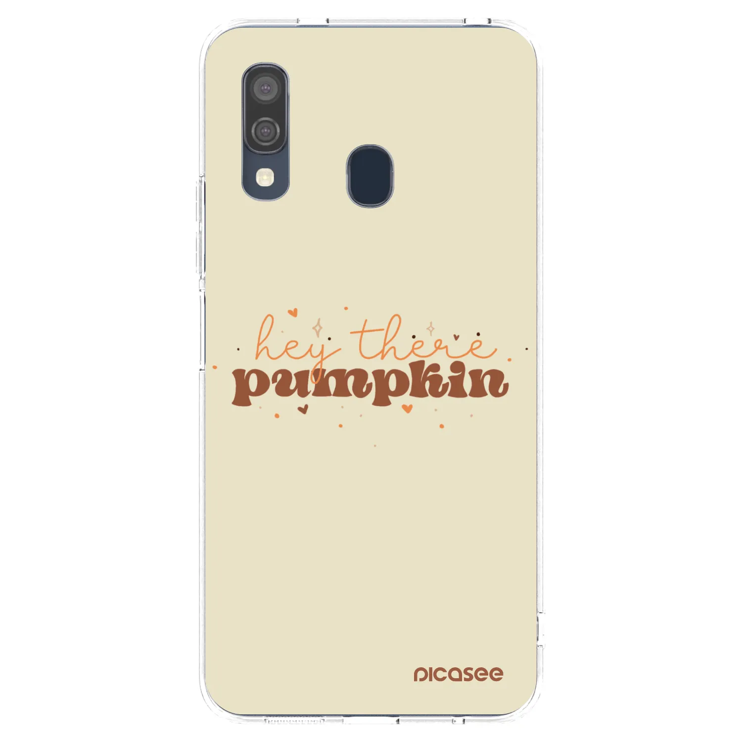 Picasee Samsung Galaxy A40 A405F Hülle - Transparentes Silikon - Hey there pumpkin