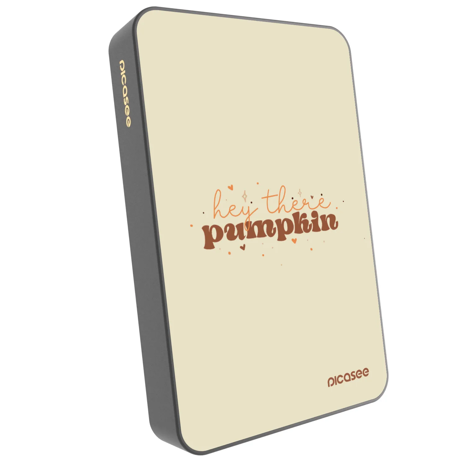 Picasee Powerbank mit MagSafe 10 000 mAh Grau - Hey there pumpkin