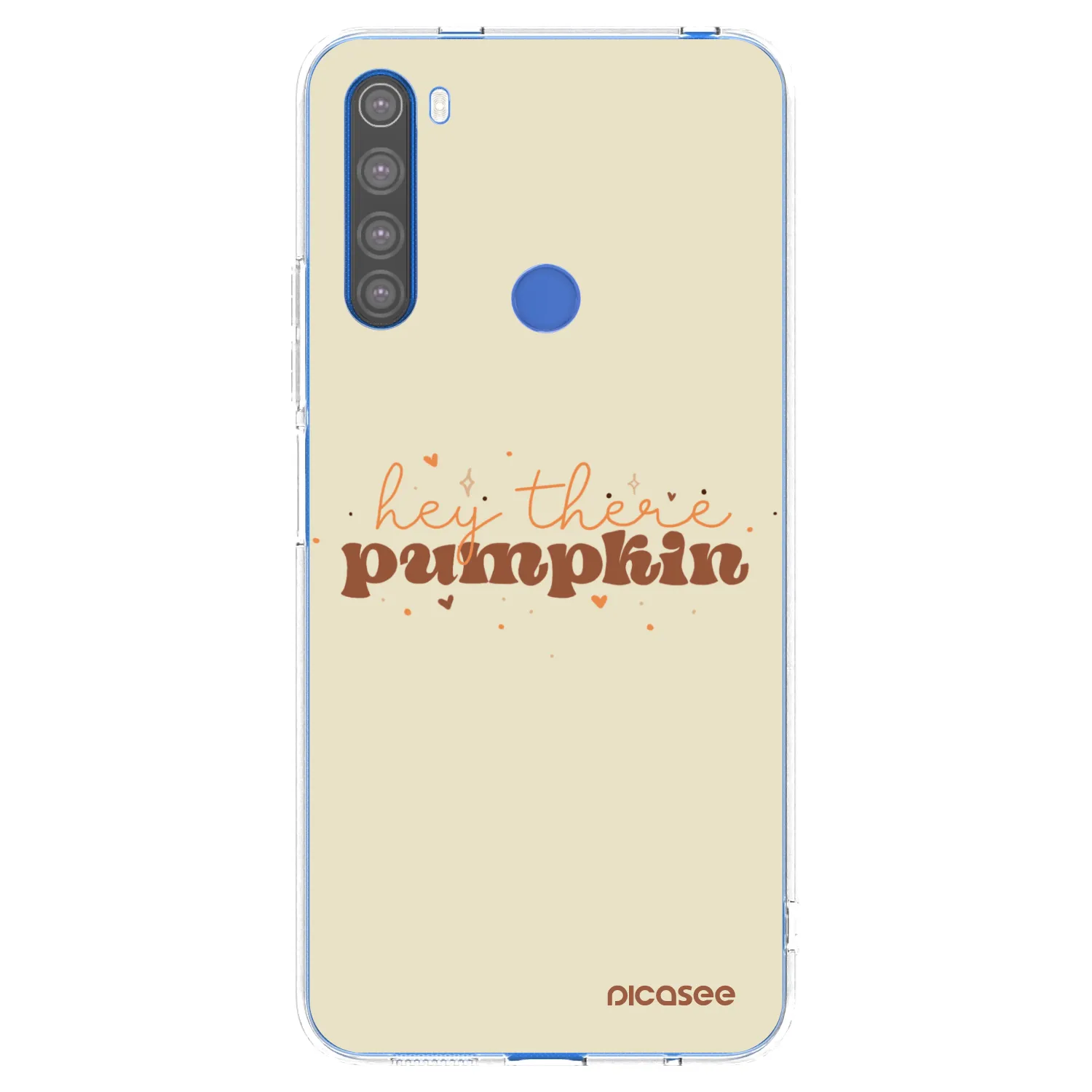 Picasee Xiaomi Redmi Note 8T Hülle - Transparentes Silikon - Hey there pumpkin