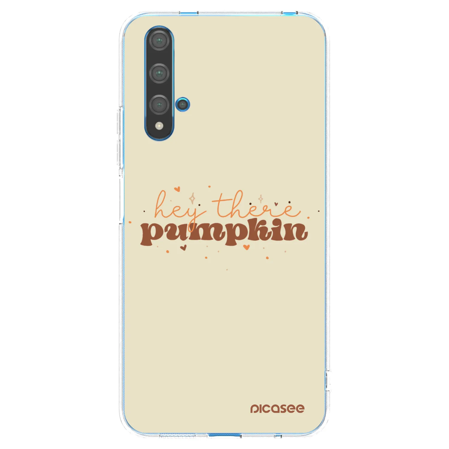 Picasee Huawei Nova 5T Hülle - Transparentes Silikon - Hey there pumpkin