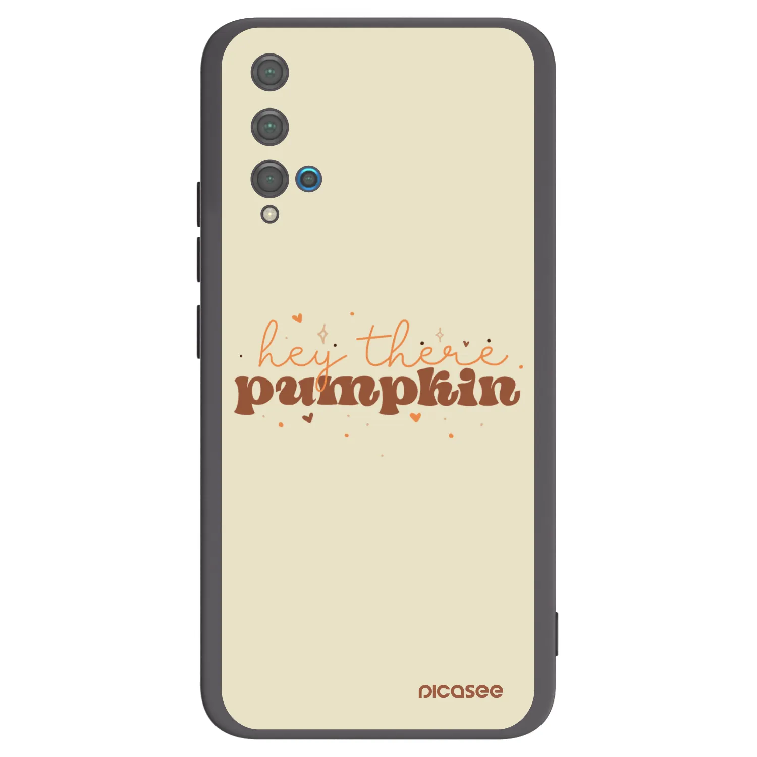Picasee Huawei Nova 5T Hülle - Schwarzes Silikon - Hey there pumpkin