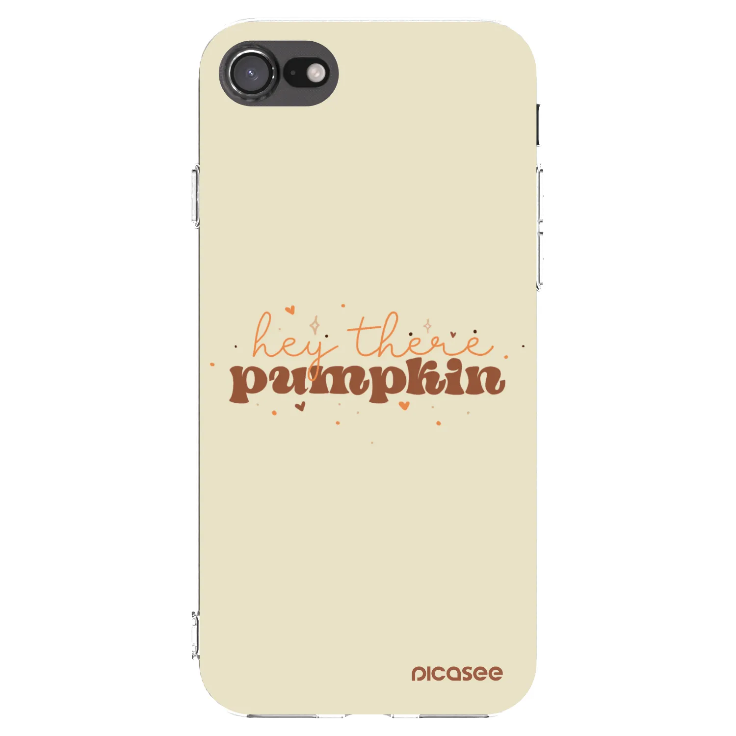 Picasee Apple iPhone SE 2020 Hülle - Transparentes Silikon - Hey there pumpkin