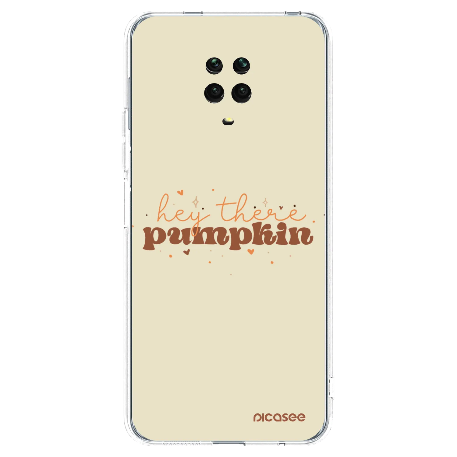 Picasee Xiaomi Redmi Note 9 Pro Hülle - Transparentes Silikon - Hey there pumpkin