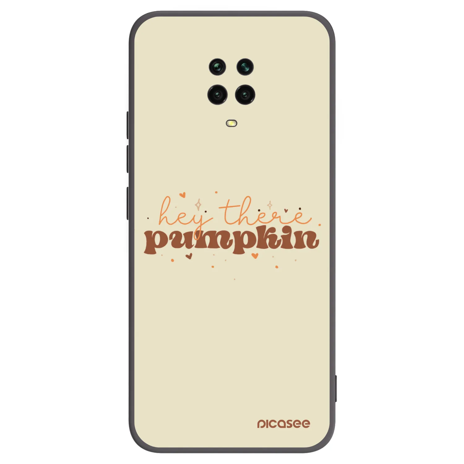 Picasee Xiaomi Redmi Note 9 Pro Hülle - Schwarzes Silikon - Hey there pumpkin