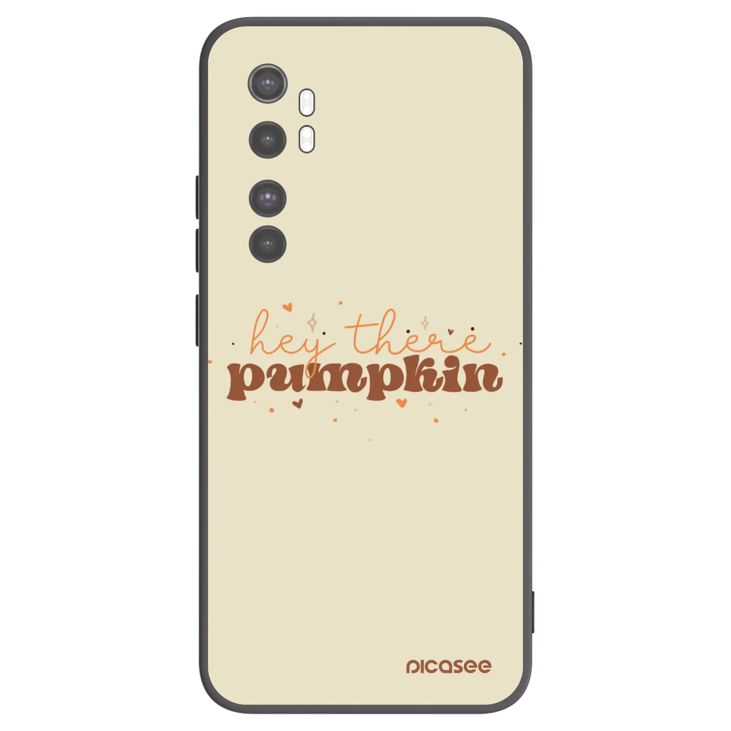 Picasee Xiaomi Mi Note 10 Lite Hülle - Schwarzes Silikon - Hey there pumpkin