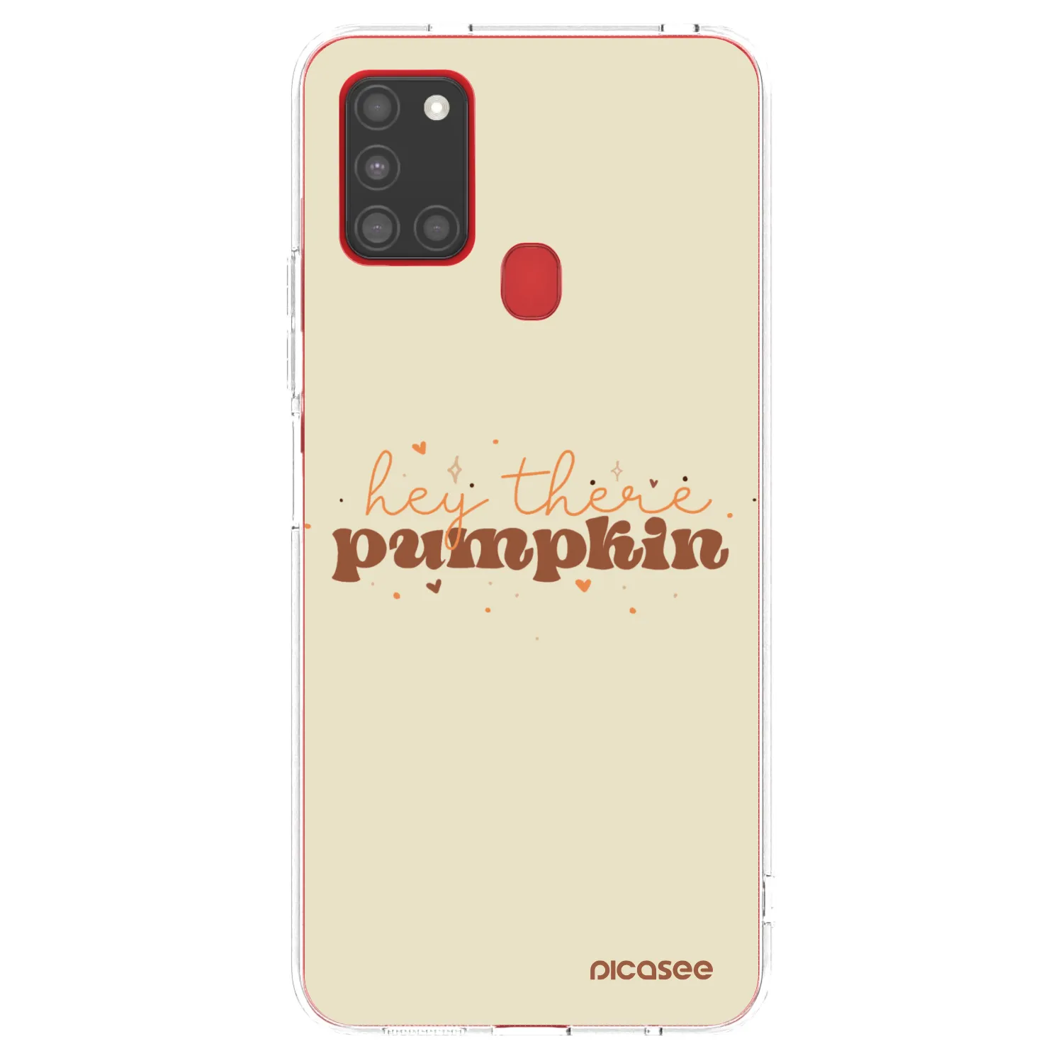 Picasee Samsung Galaxy A21s Hülle - Transparentes Silikon - Hey there pumpkin