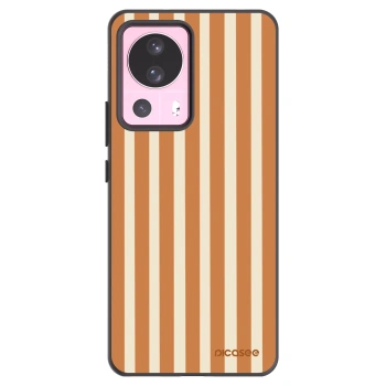 Picasee Xiaomi 13 Lite Hülle - Schwarzes Silikon - Orange lines