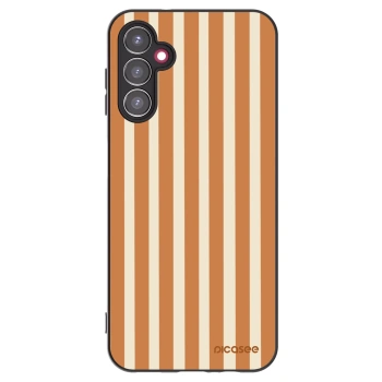 Picasee Samsung Galaxy A14 5G A146P Hülle - Schwarzes Silikon - Orange lines