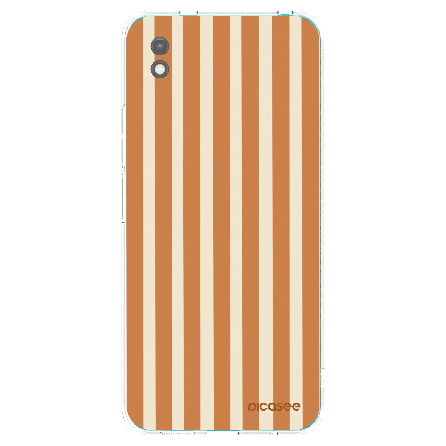 Picasee Xiaomi Redmi 9A Hülle - Schwarzes Silikon - Orange lines