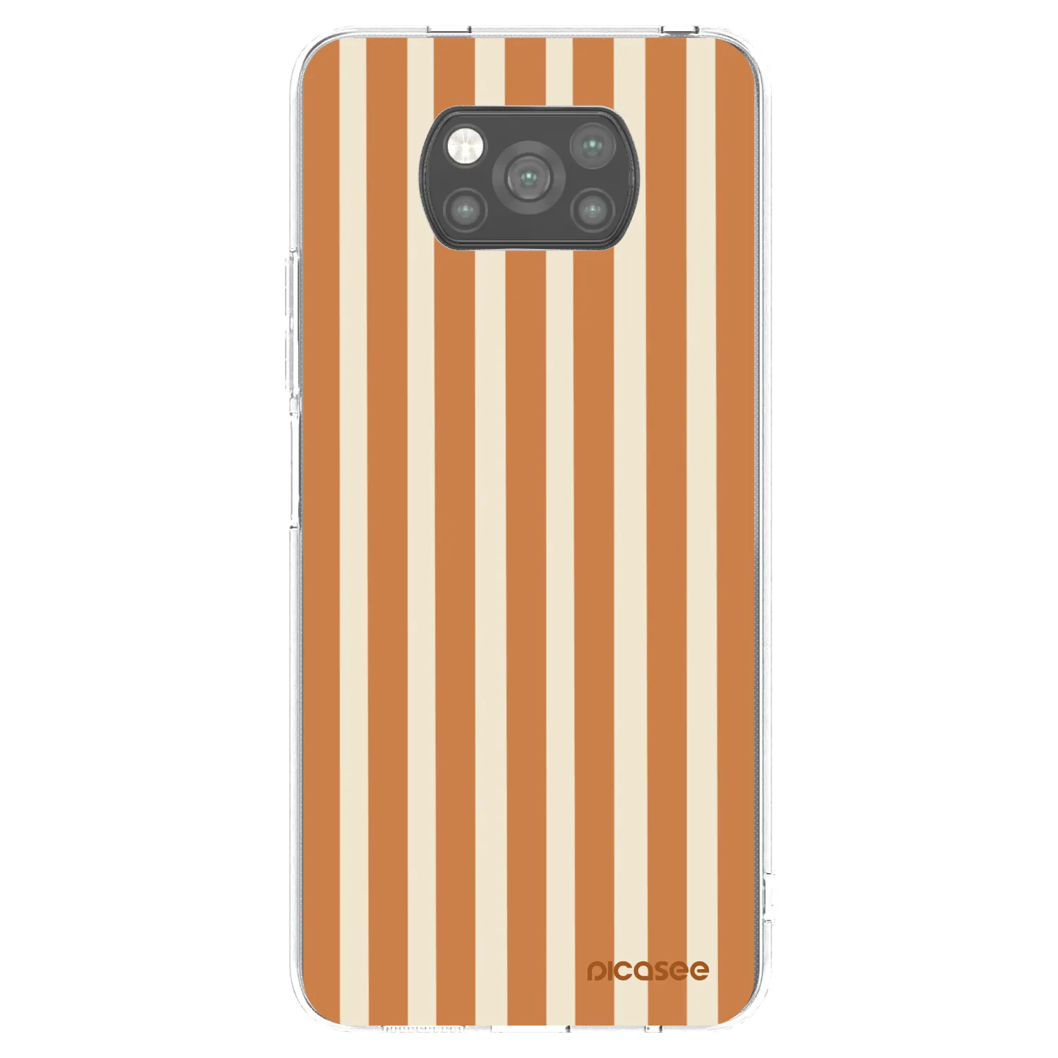 Picasee Xiaomi Poco X3 Hülle - Schwarzes Silikon - Orange lines