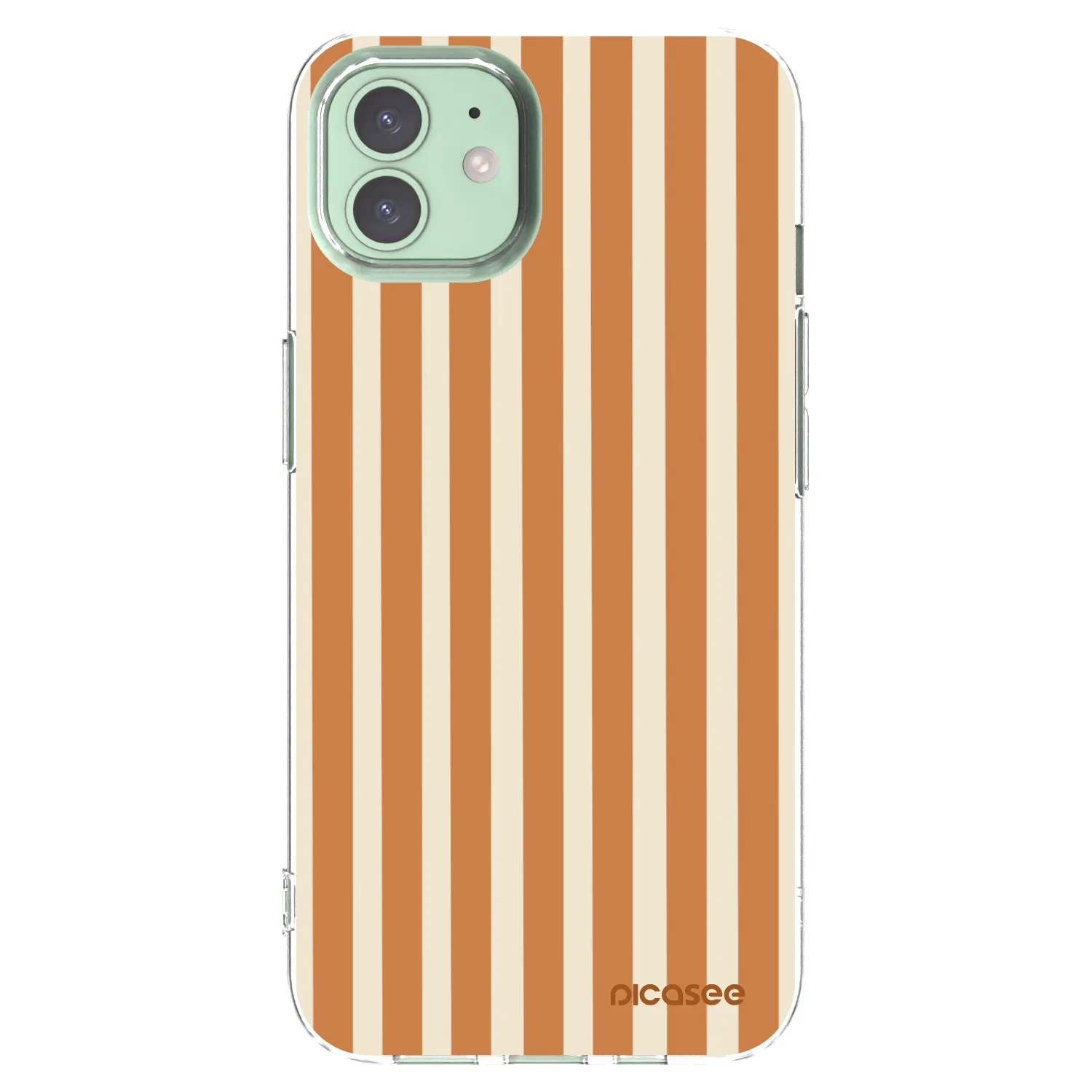 Picasee Apple iPhone 12 Pro Hülle - Transparentes Silikon - Orange lines