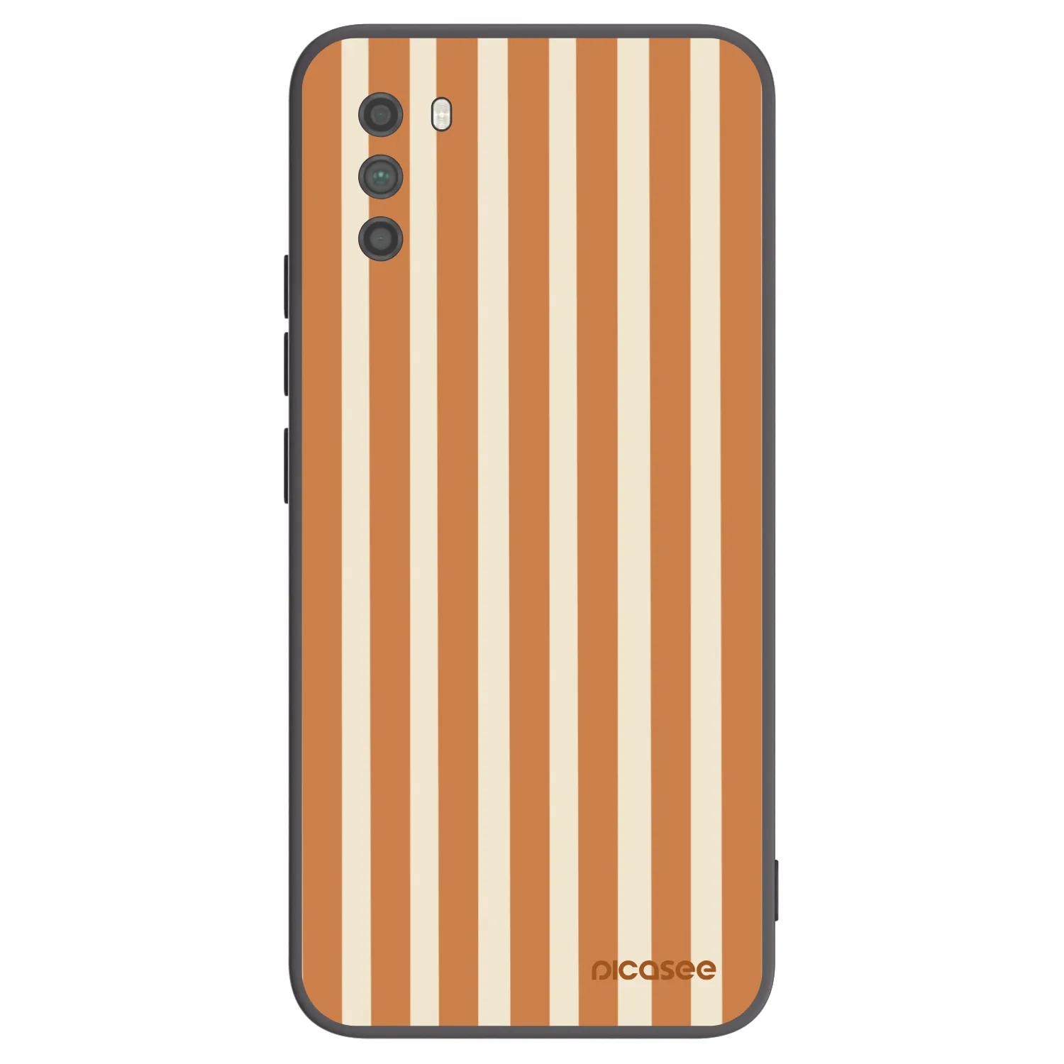 Picasee Xiaomi Poco M3 Hülle - Schwarzes Silikon - Orange lines
