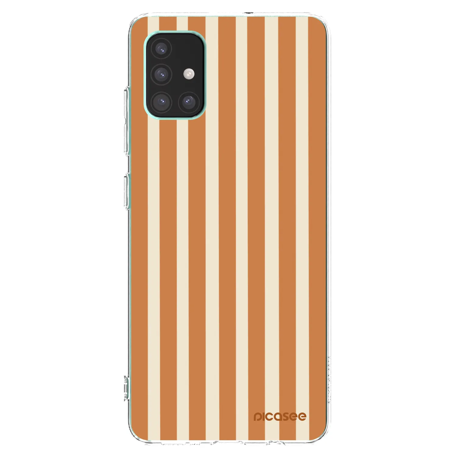 Picasee Samsung Galaxy M51 M515F Hülle - Transparentes Silikon - Orange lines